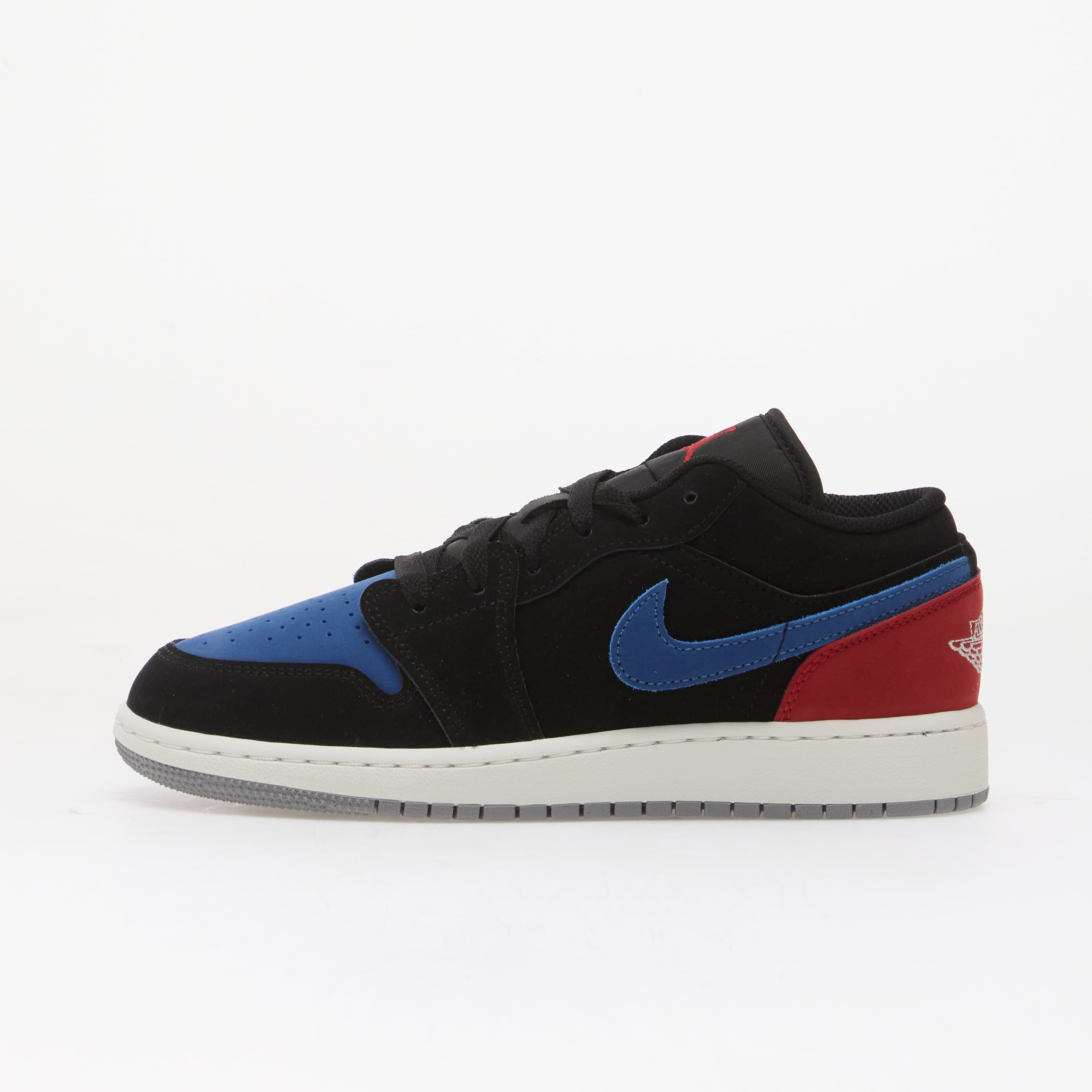 Jordan Air 1 Low Kids Black/ Summit White-True Blue-Varsity Red