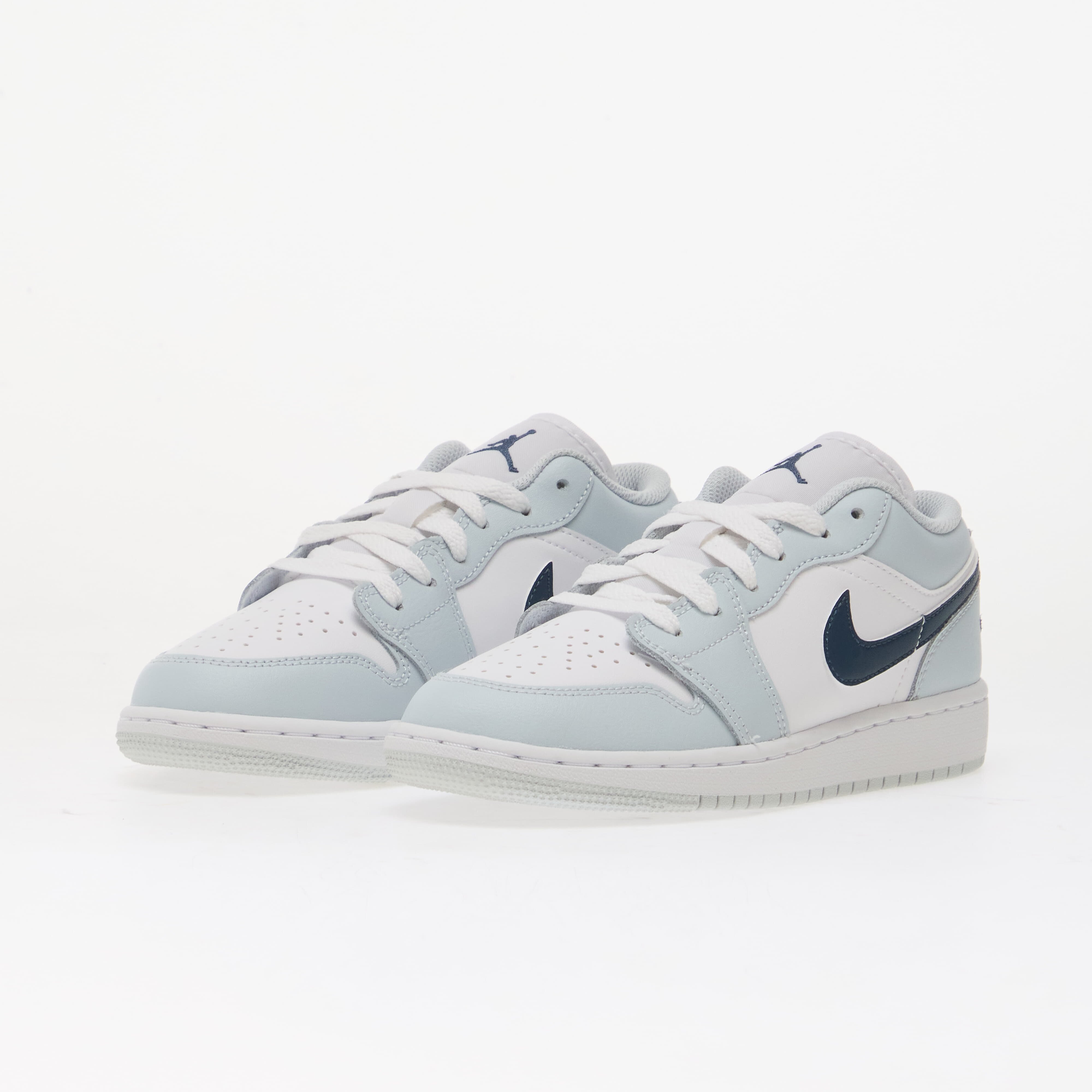 Jordan Air 1 Low Kids White/ Squadron Blue-Aura