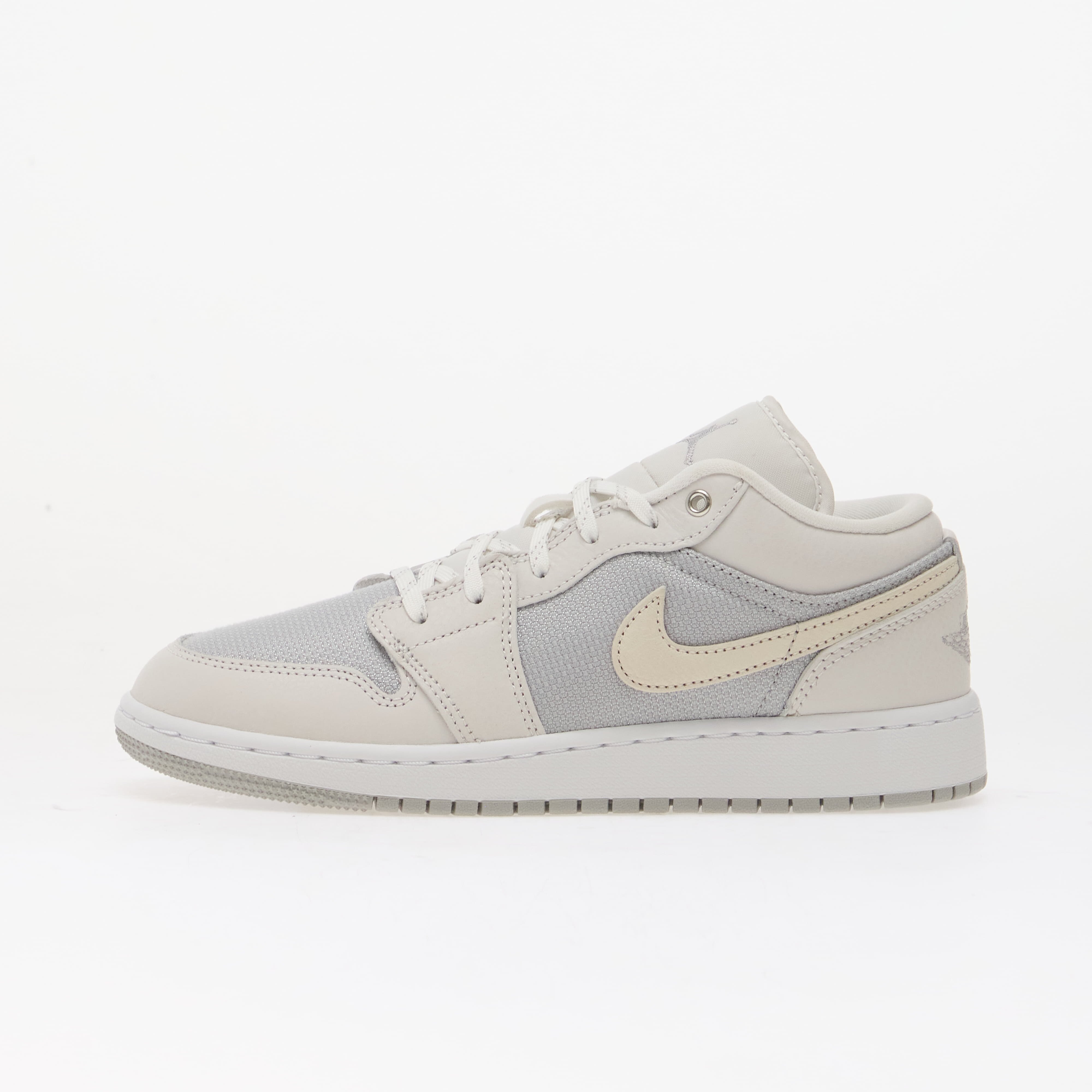 Jordan Air 1 Low SE Kids Off White/ Lt Smoke Grey-Soft Pearl