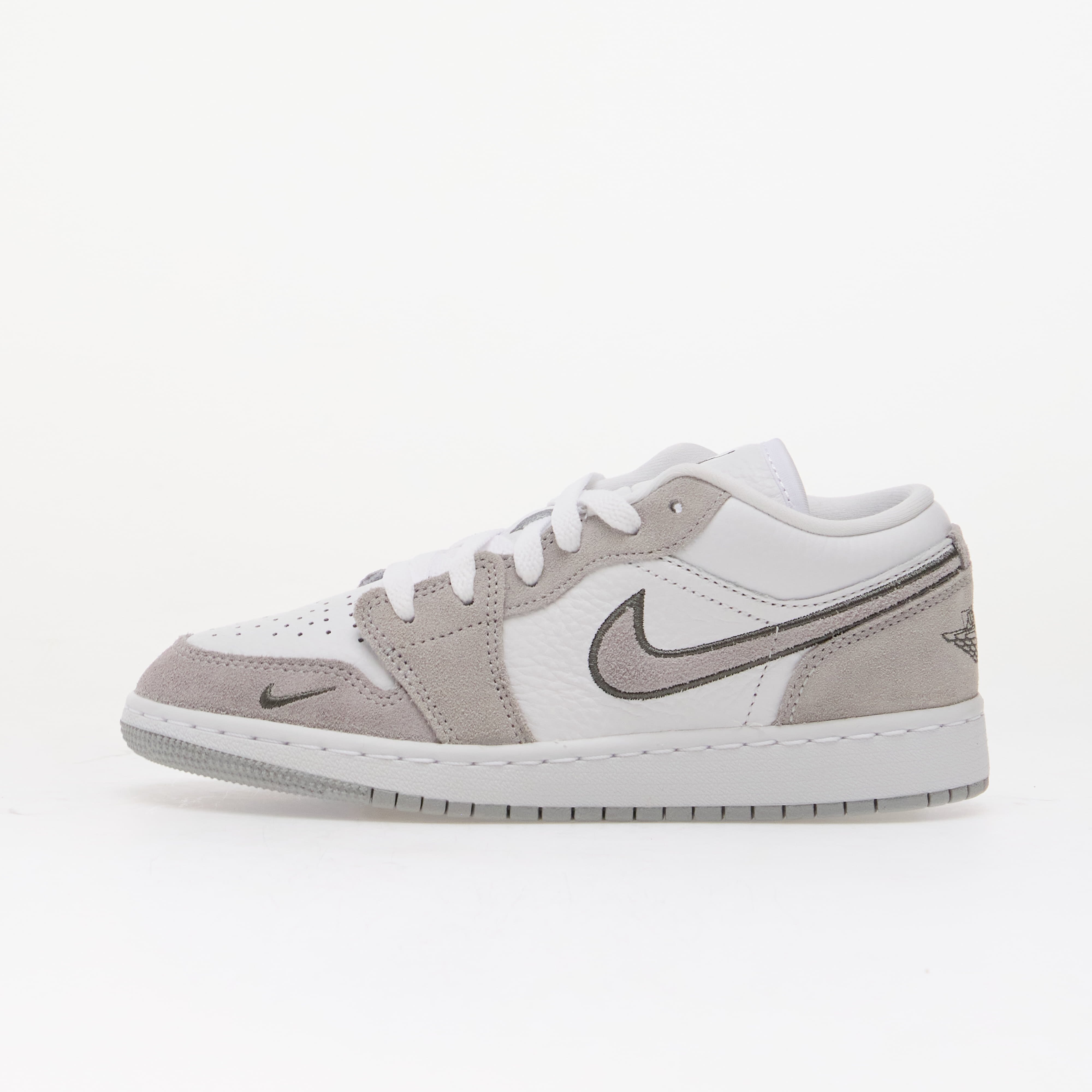 Jordan Air 1 Low SE Kids White/ Wolf Grey-Iron Grey