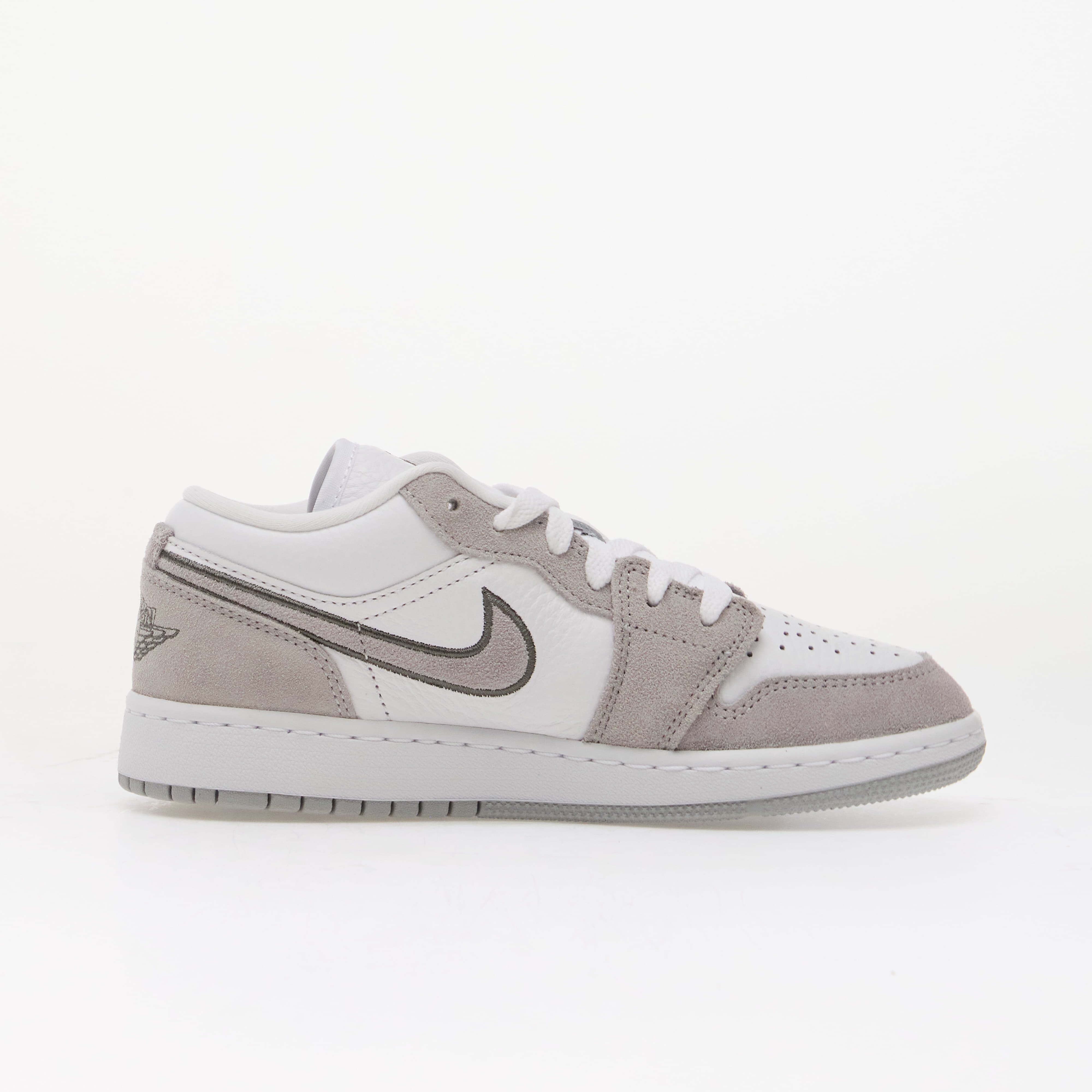 Jordan Air 1 Low SE Kids White/ Wolf Grey-Iron Grey