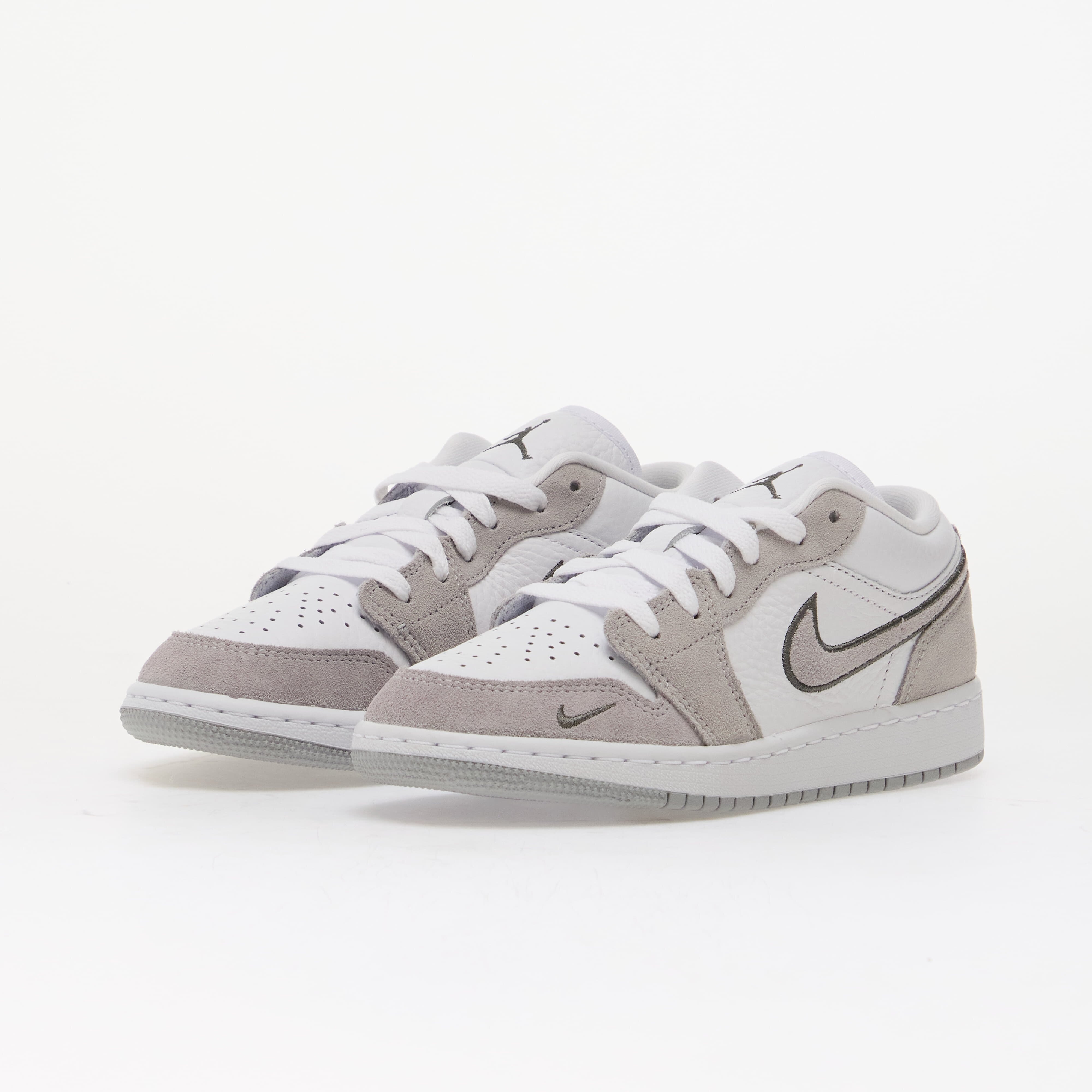 Jordan Air 1 Low SE Kids White/ Wolf Grey-Iron Grey