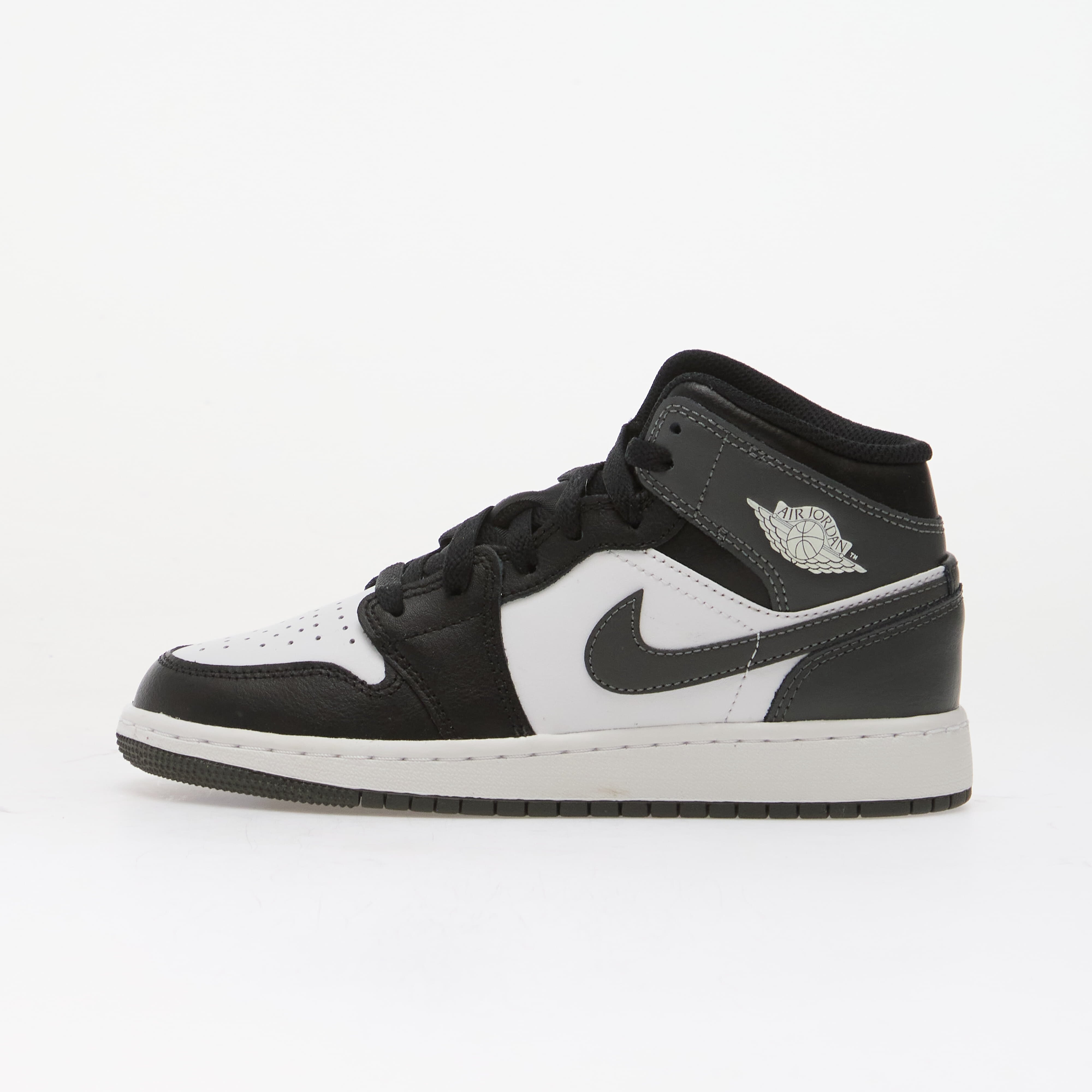 Jordan Air 1 Mid Kids Black/ Iron Grey-White