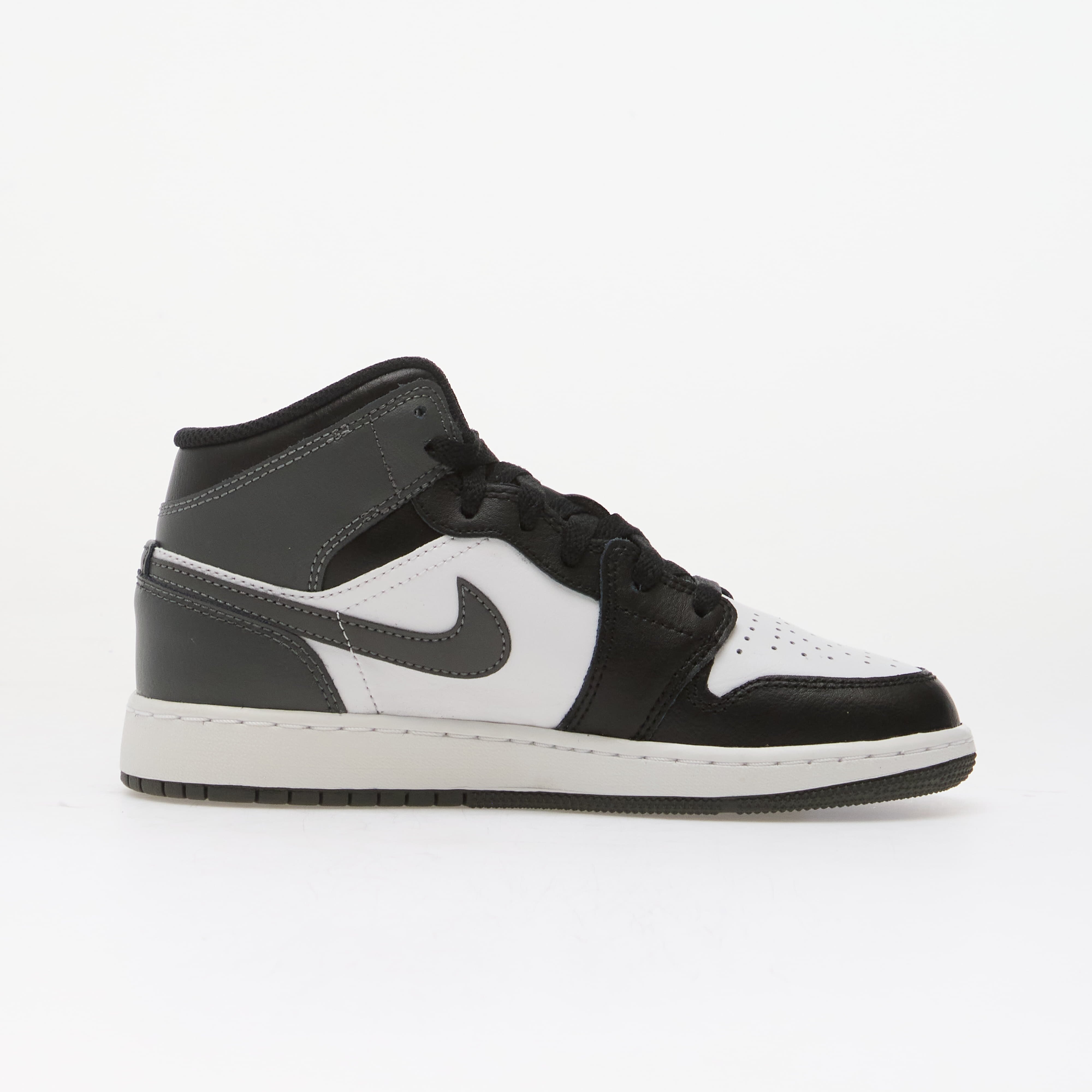 Jordan Air 1 Mid Kids Black/ Iron Grey-White