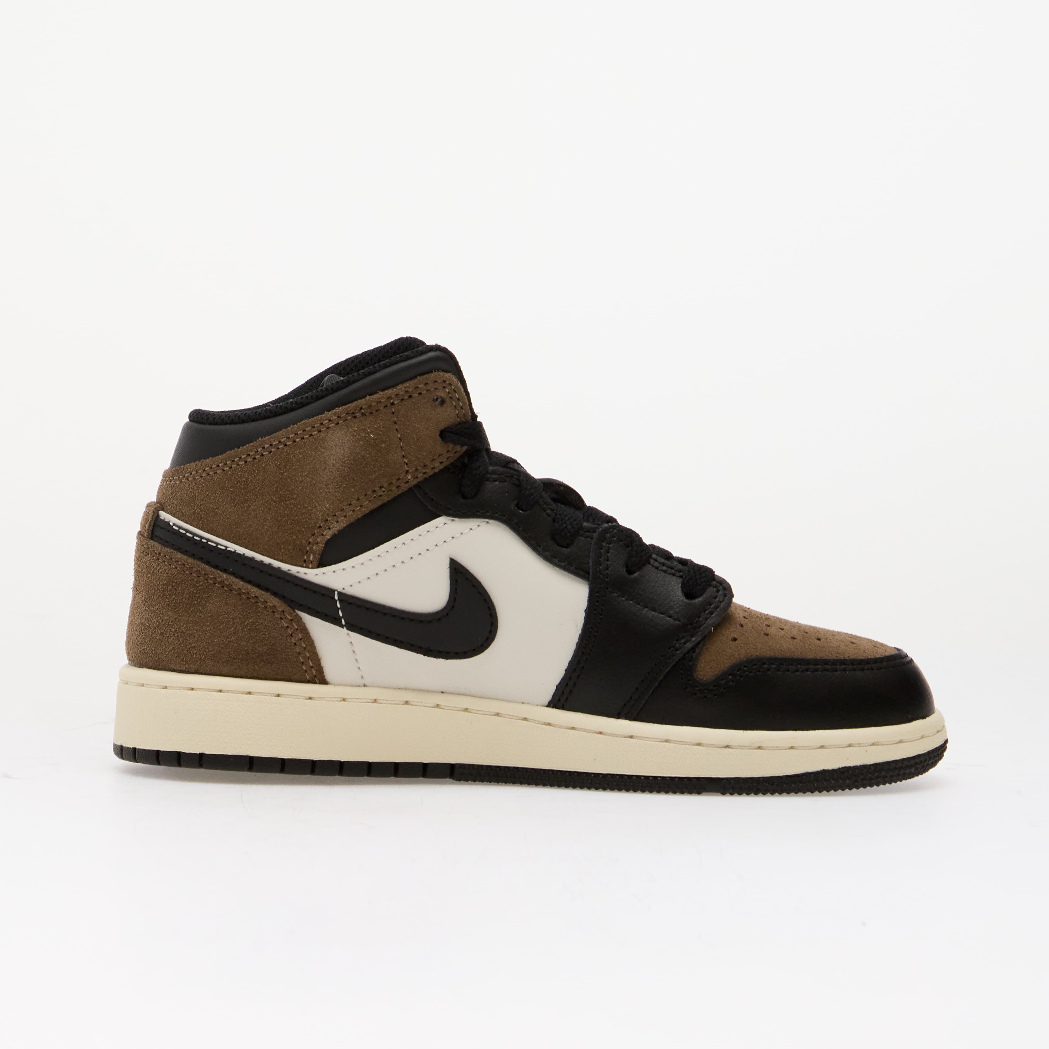 Jordan Air 1 Mid Kids Black/ Phantom-Palomino-University Red