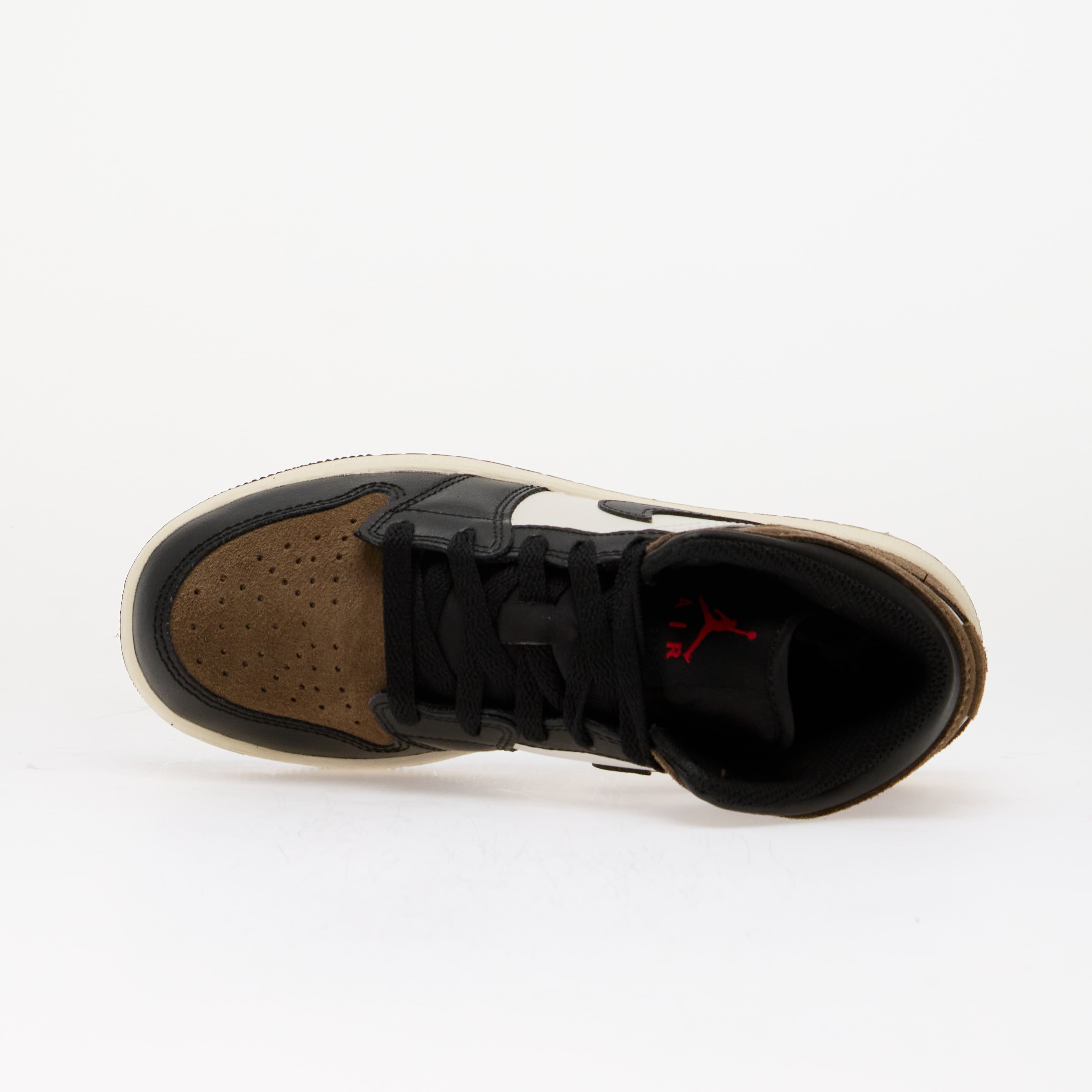 Jordan Air 1 Mid Kids Black/ Phantom-Palomino-University Red