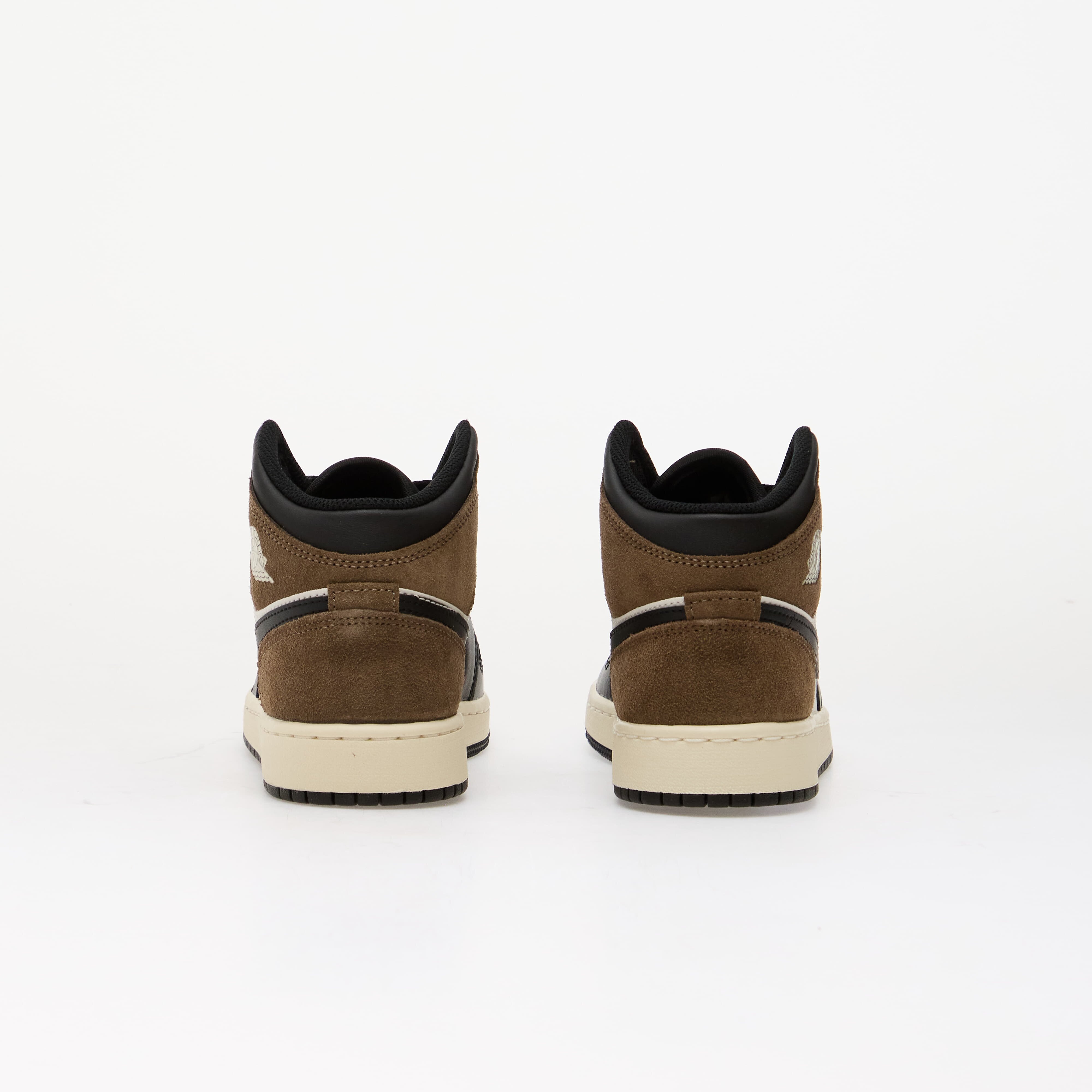 Jordan Air 1 Mid Kids Black/ Phantom-Palomino-University Red