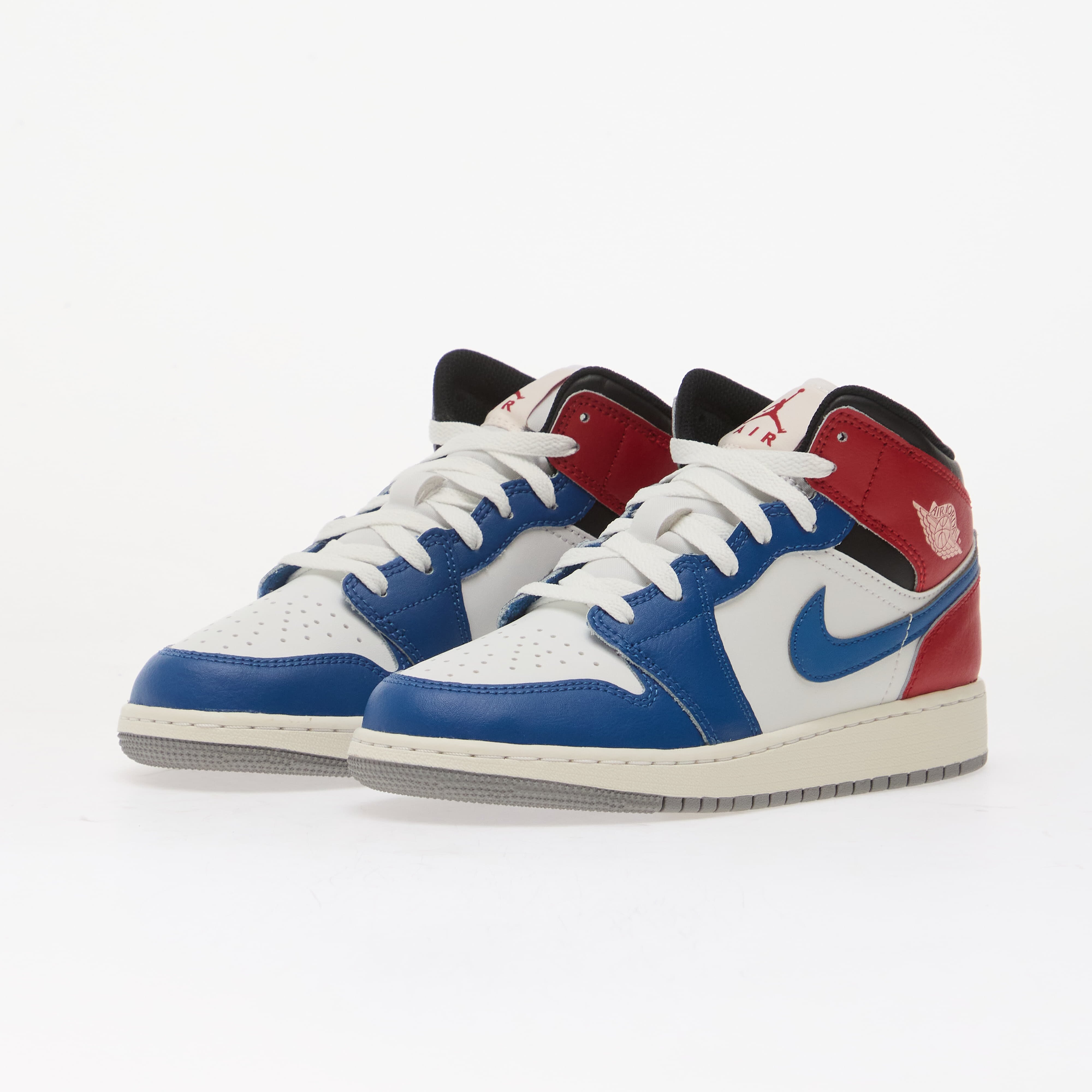 Jordan Air 1 Mid Kids True Blue/ Summit White-Varsity Red-Black
