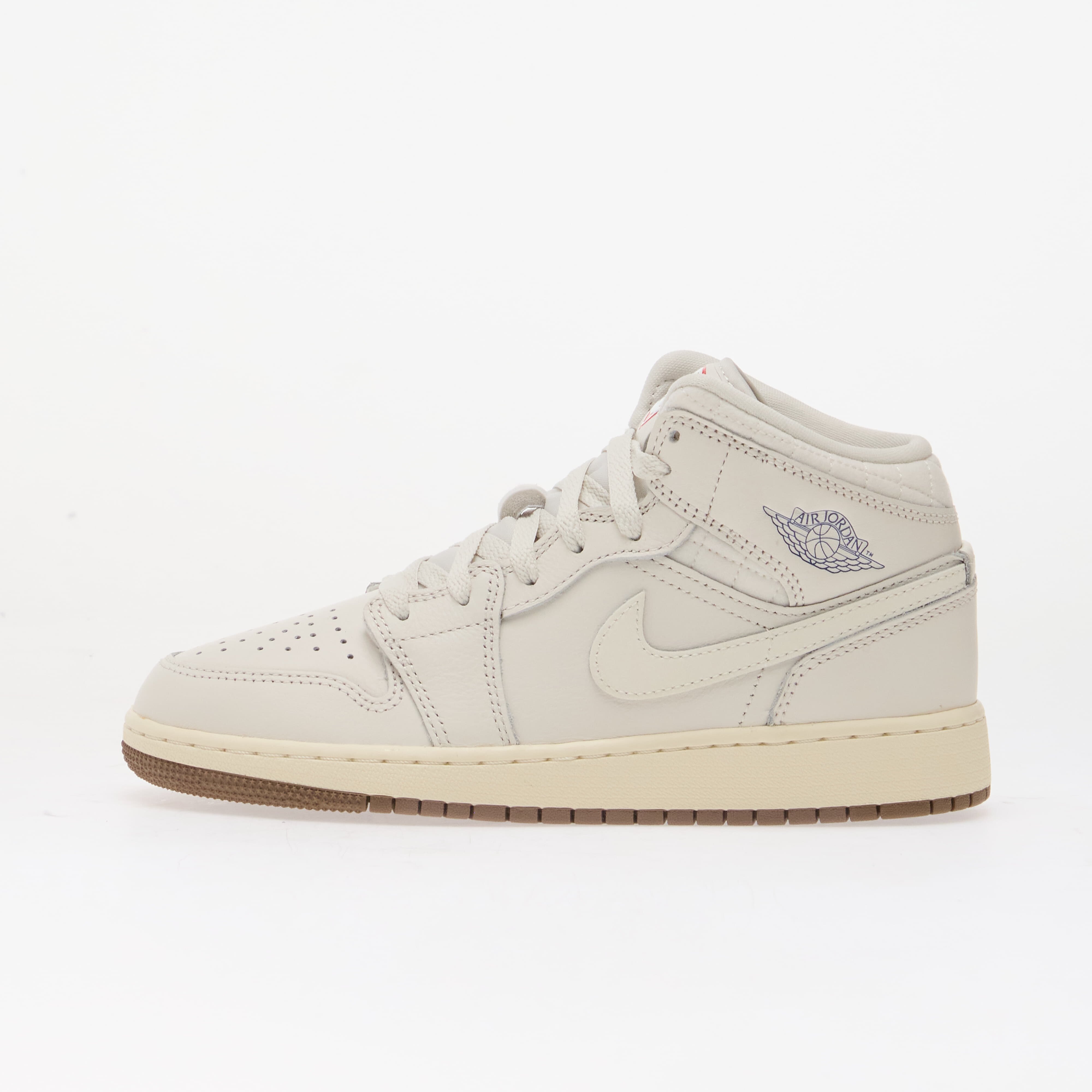 Jordan Air 1 Mid SE Kids Phantom/ Sail-Gum Dark Brown-Infrared 23