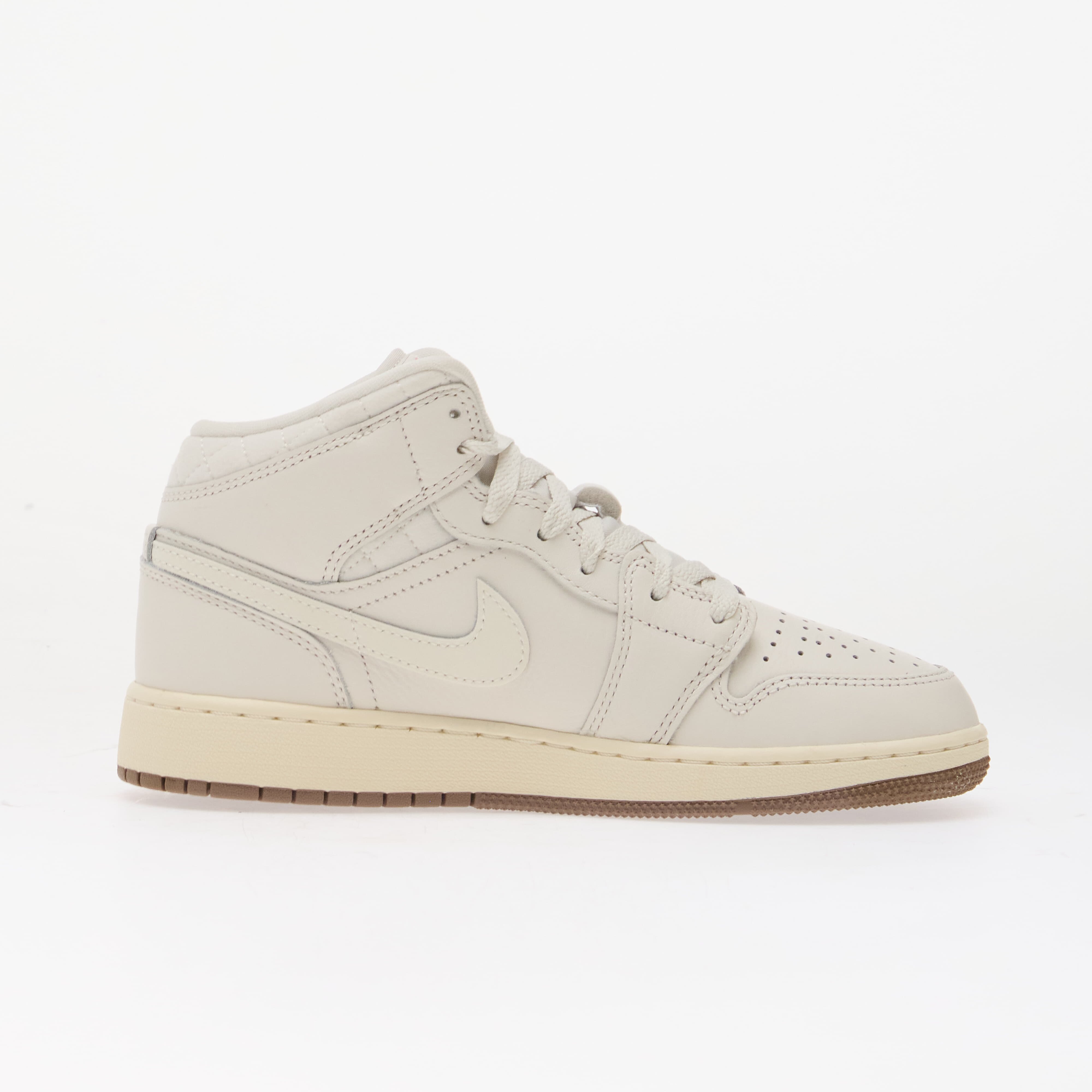 Jordan Air 1 Mid SE Kids Phantom/ Sail-Gum Dark Brown-Infrared 23