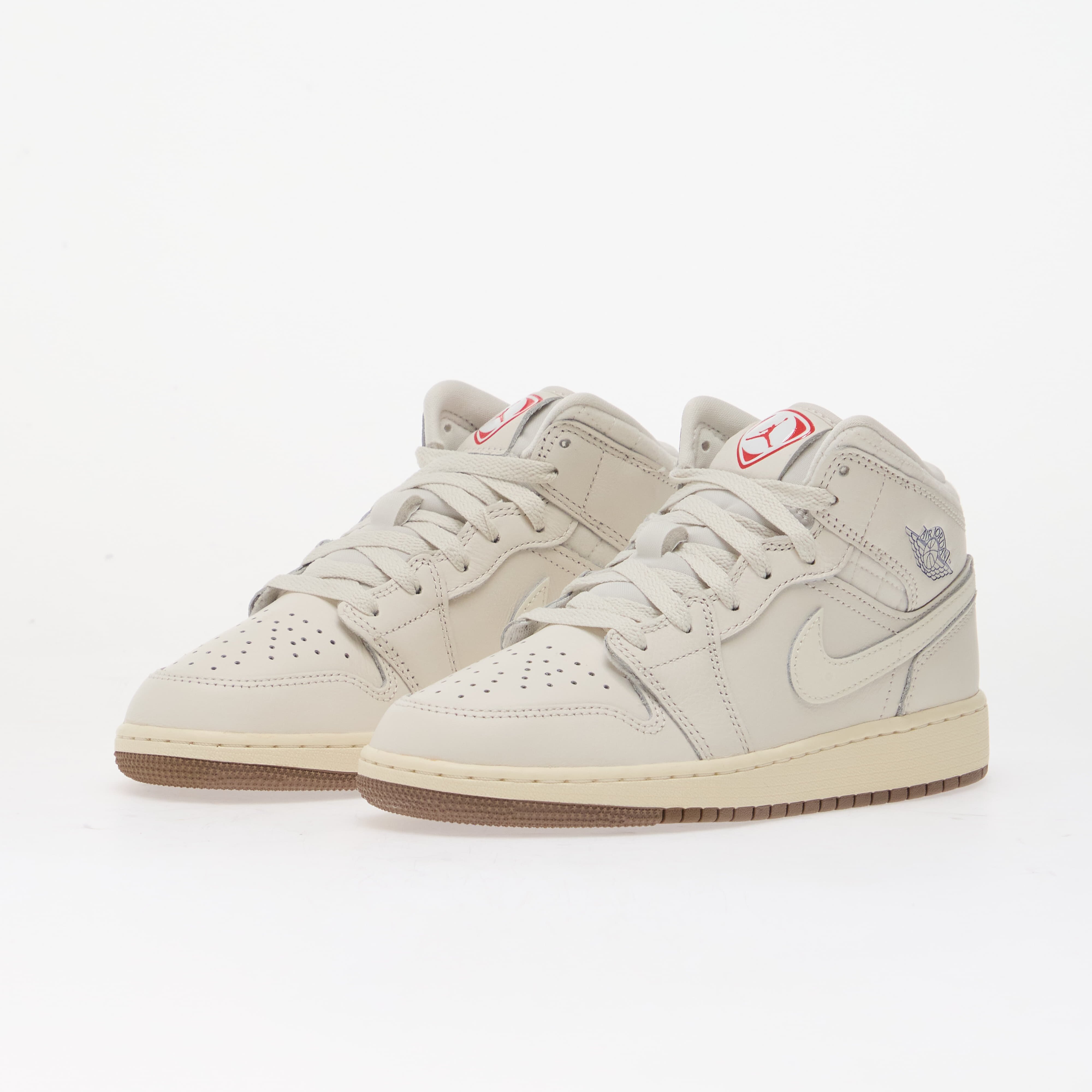 Jordan Air 1 Mid SE Kids Phantom/ Sail-Gum Dark Brown-Infrared 23