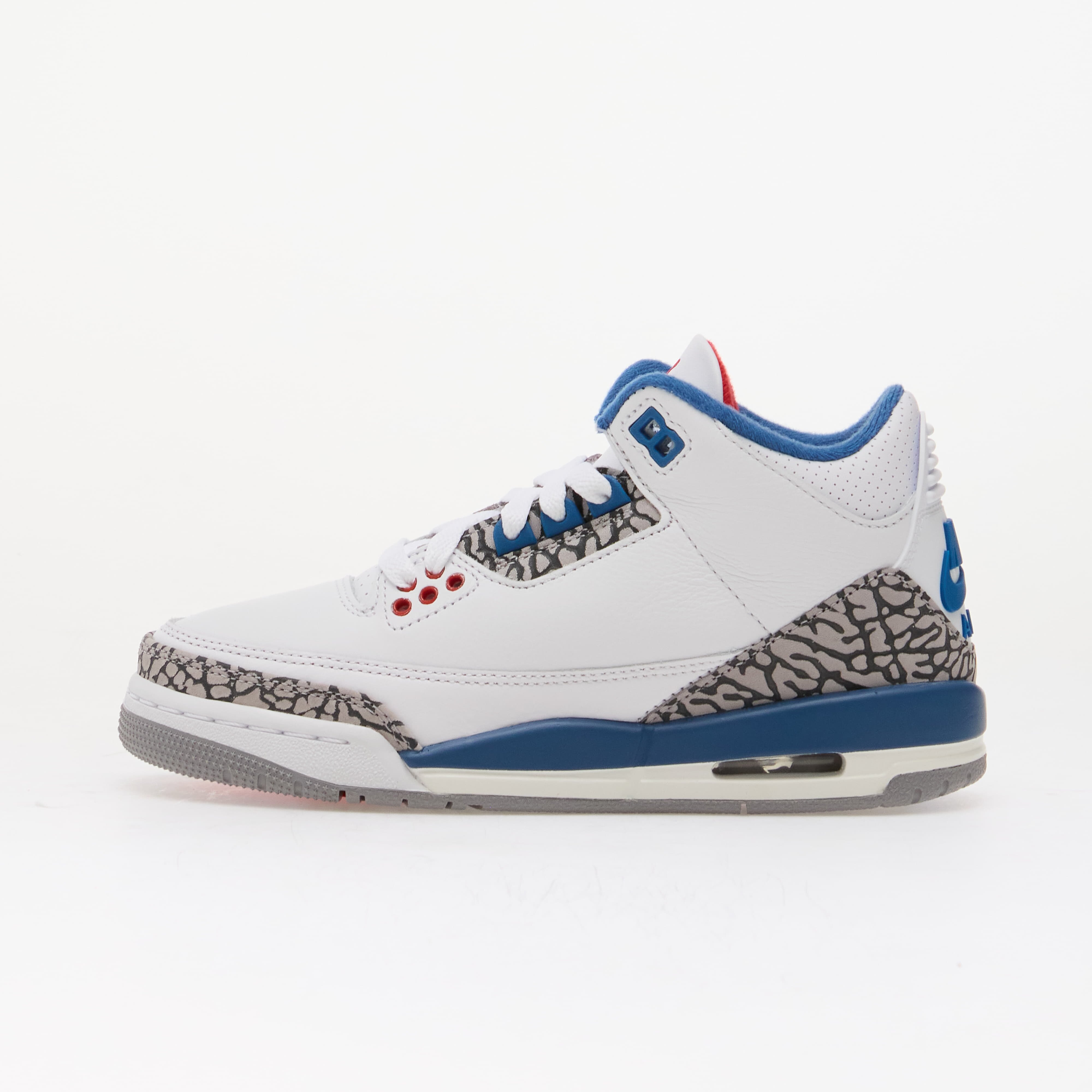 Jordan Air 3 Retro Kids "True Blue" White/ Fire Red-True Blue