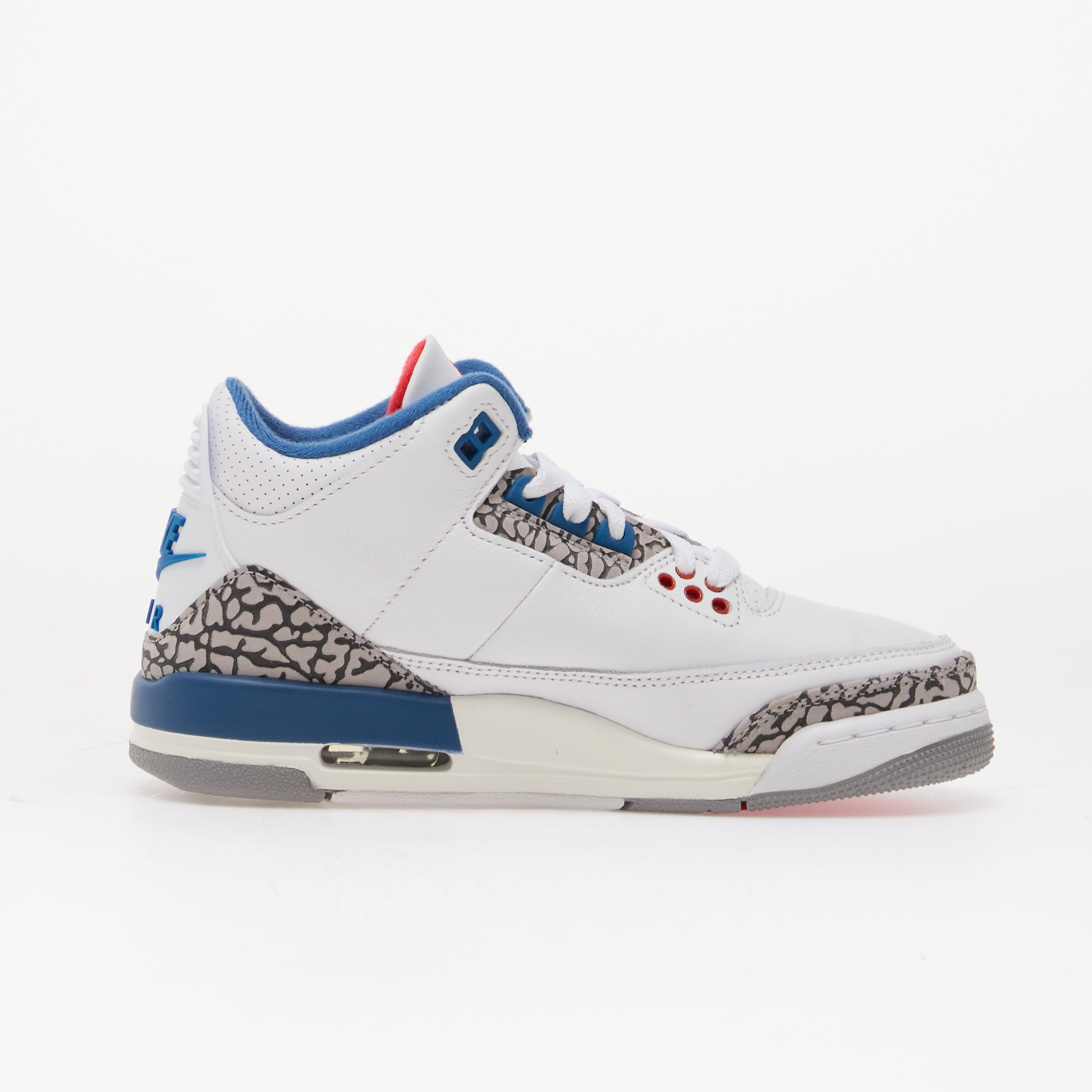 Jordan Air 3 Retro Kids "True Blue" White/ Fire Red-True Blue