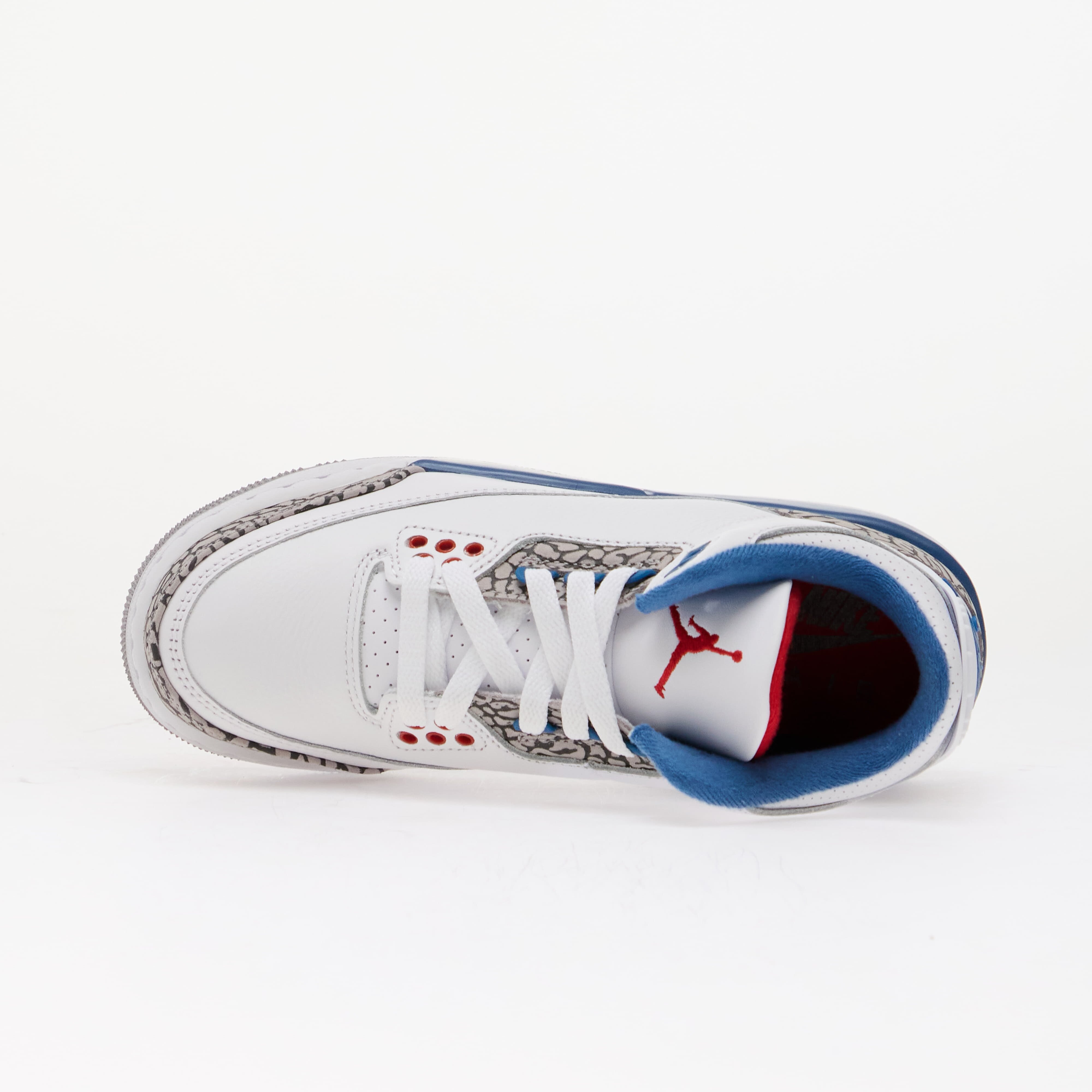 Jordan Air 3 Retro Kids "True Blue" White/ Fire Red-True Blue