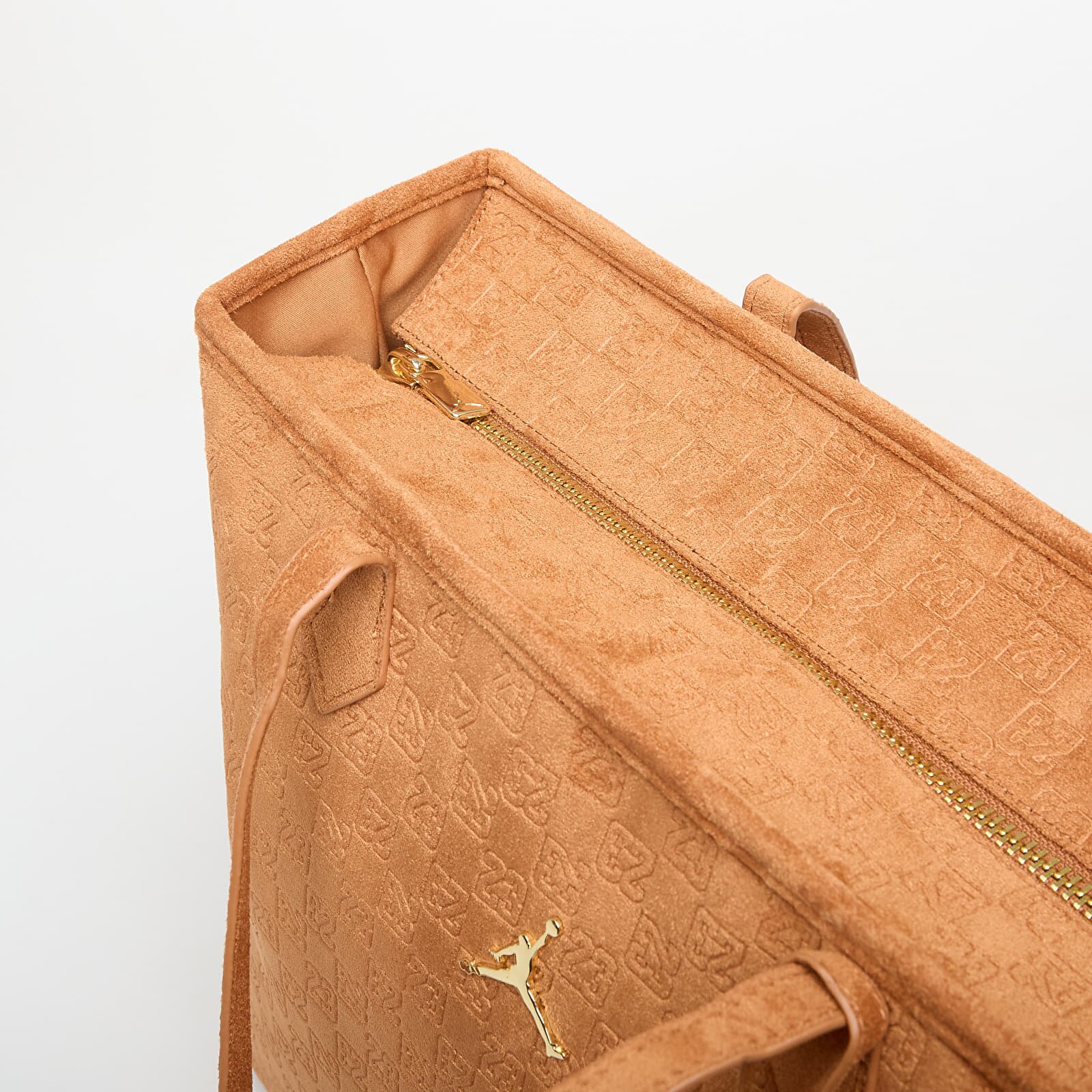 Jordan Чанта Jam Suede Monogram Tote Cognac