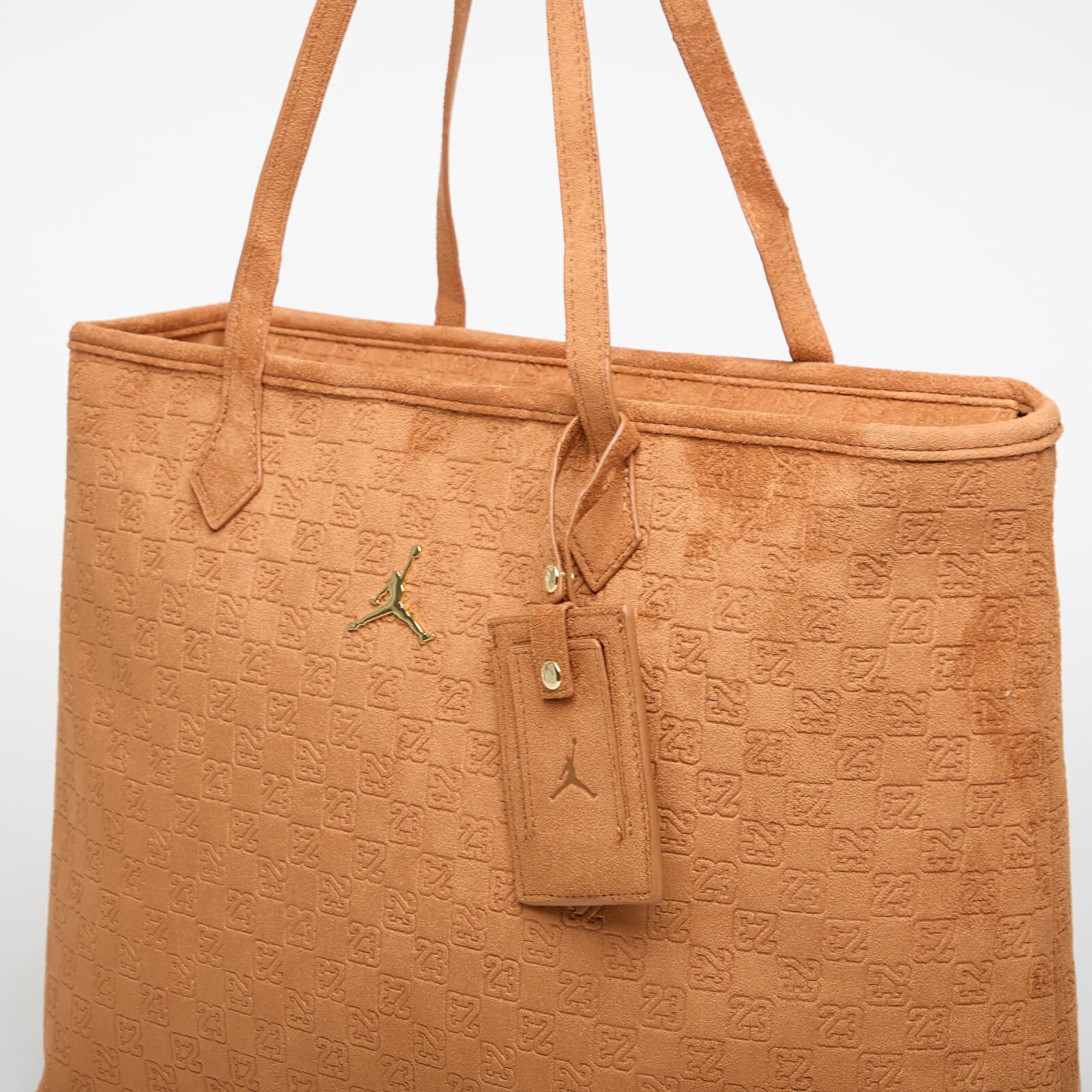 Jordan Чанта Jam Suede Monogram Tote Cognac
