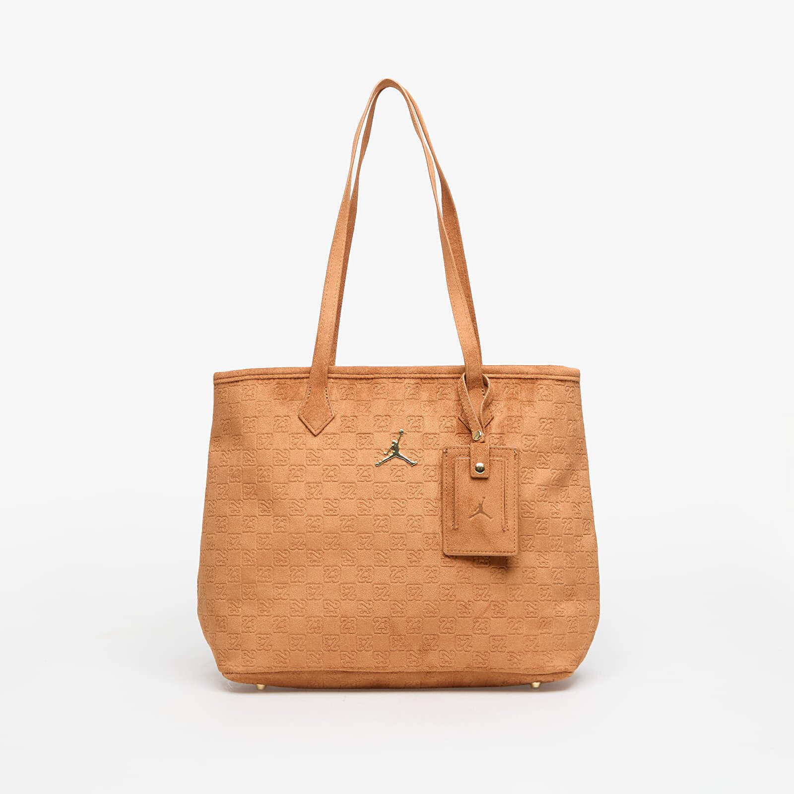 Jordan Чанта Jam Suede Monogram Tote Cognac