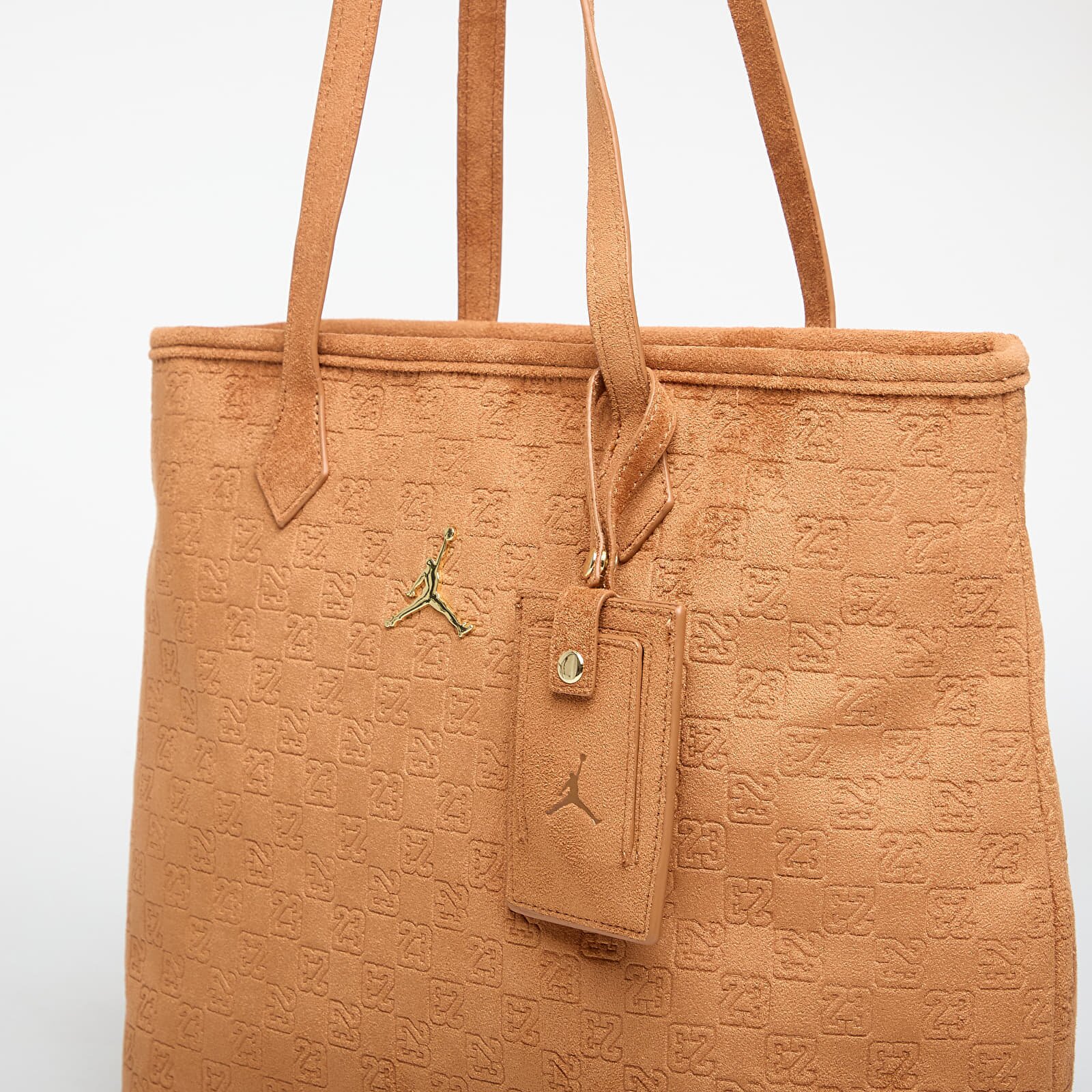 Jordan Чанта Jam Suede Monogram Tote Cognac
