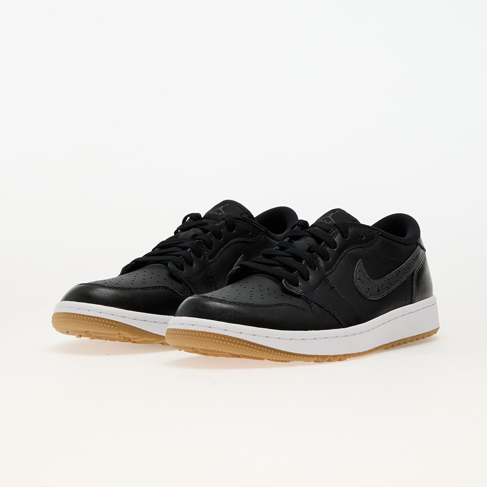 Jordan Сникърси Air 1 Low Golf Black/ Anthracite-Gum Med Brown-White