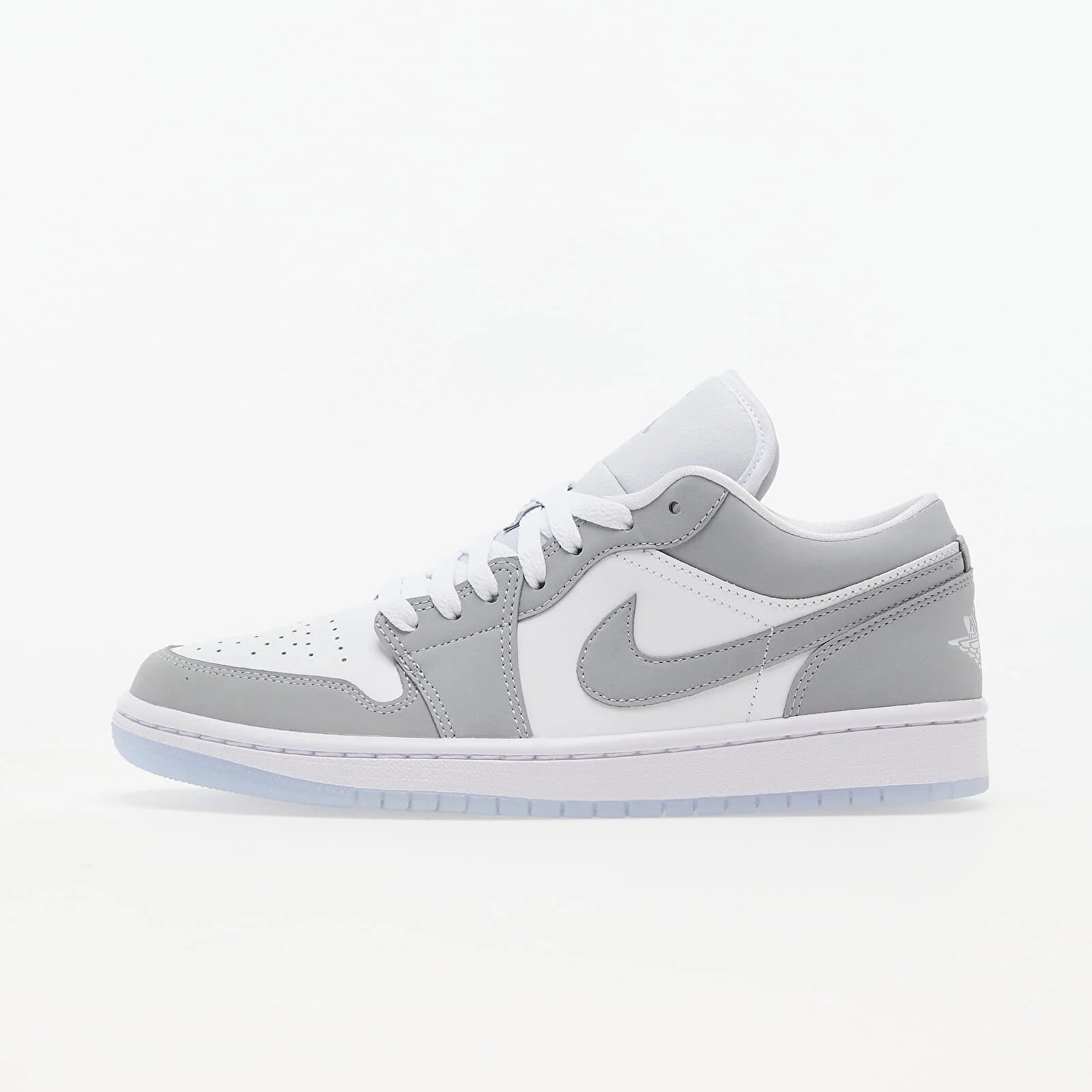 Jordan Сникърси Air 1 Low White/ Wolf Grey-Aluminum