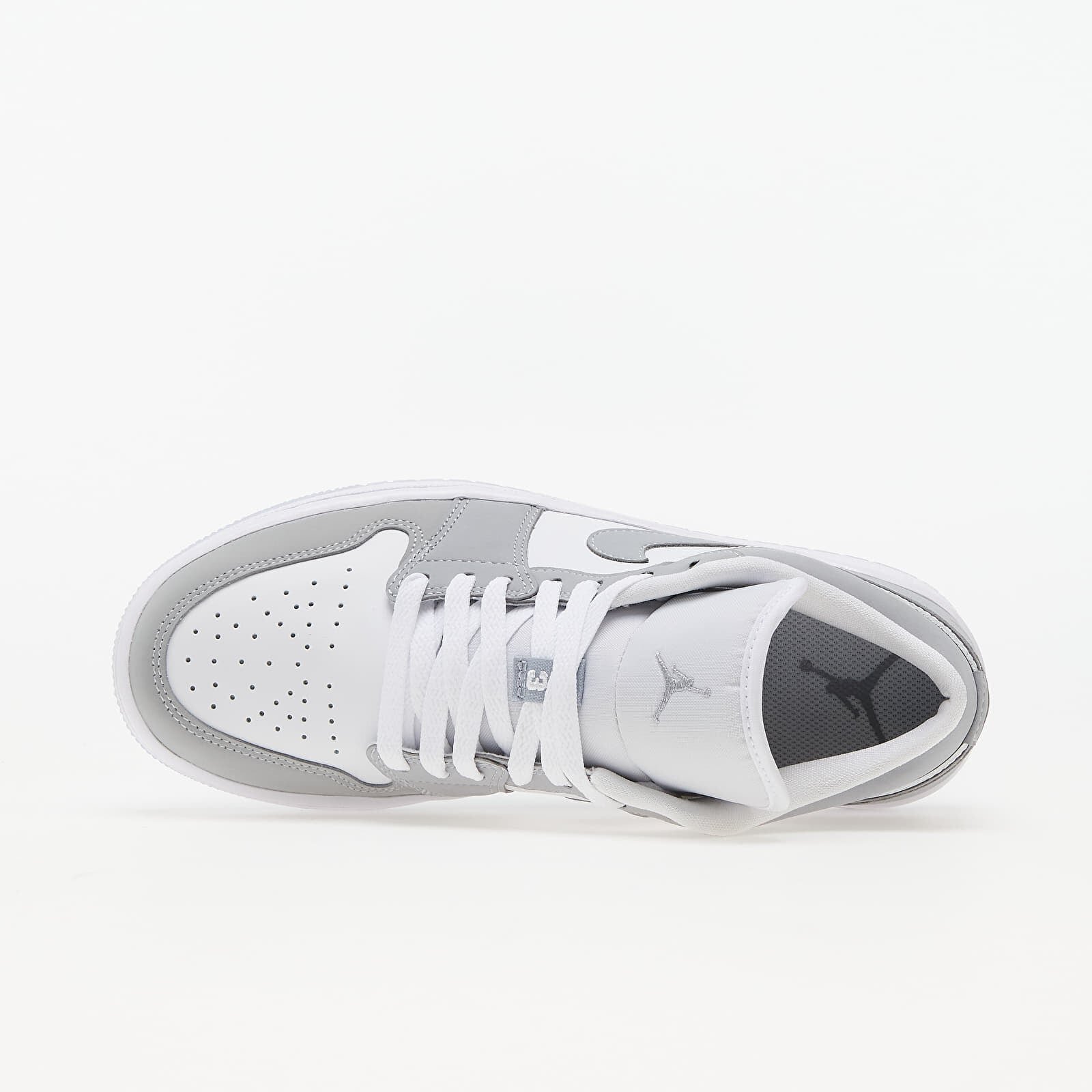 Jordan Сникърси Air 1 Low White/ Wolf Grey-Aluminum