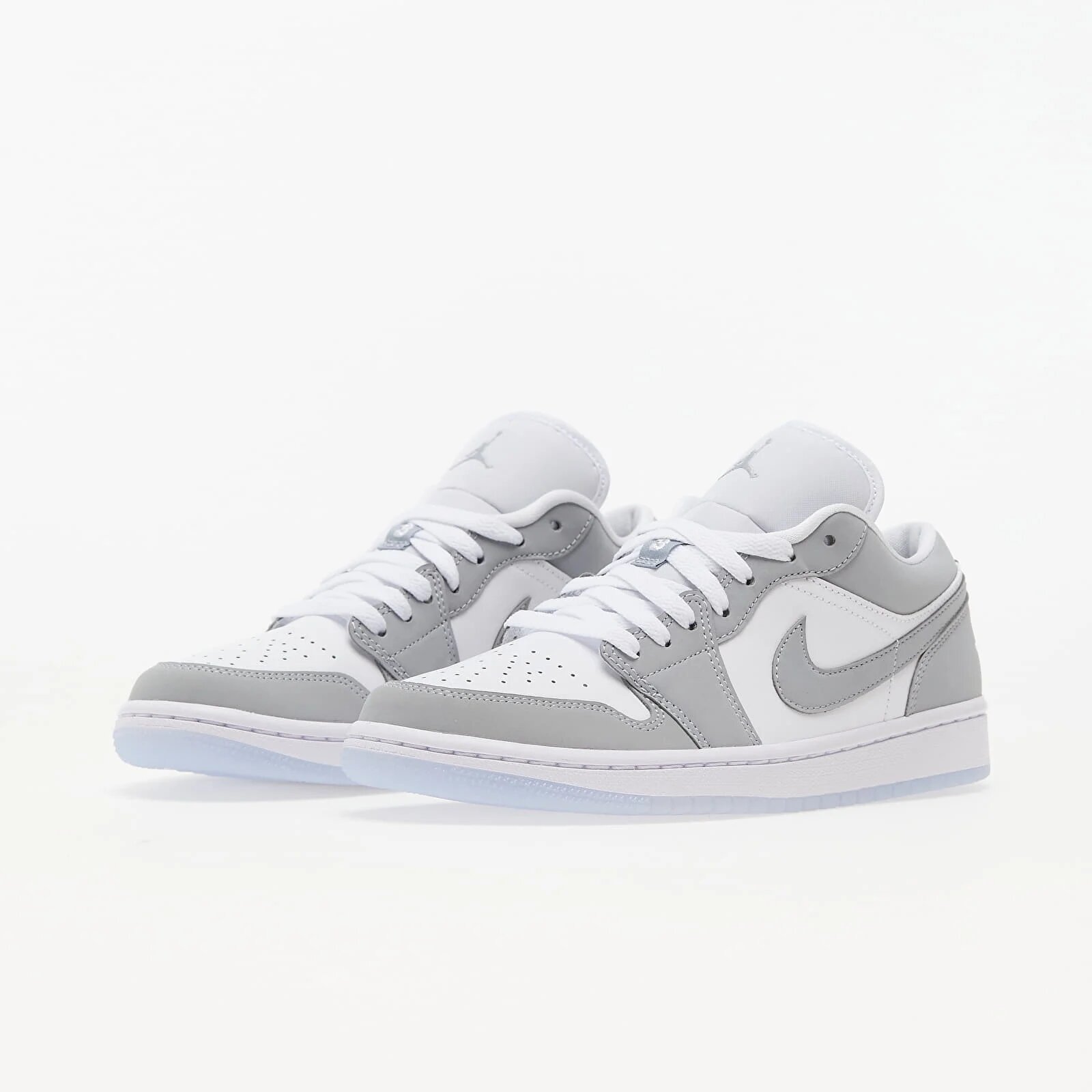 Jordan Сникърси Air 1 Low White/ Wolf Grey-Aluminum