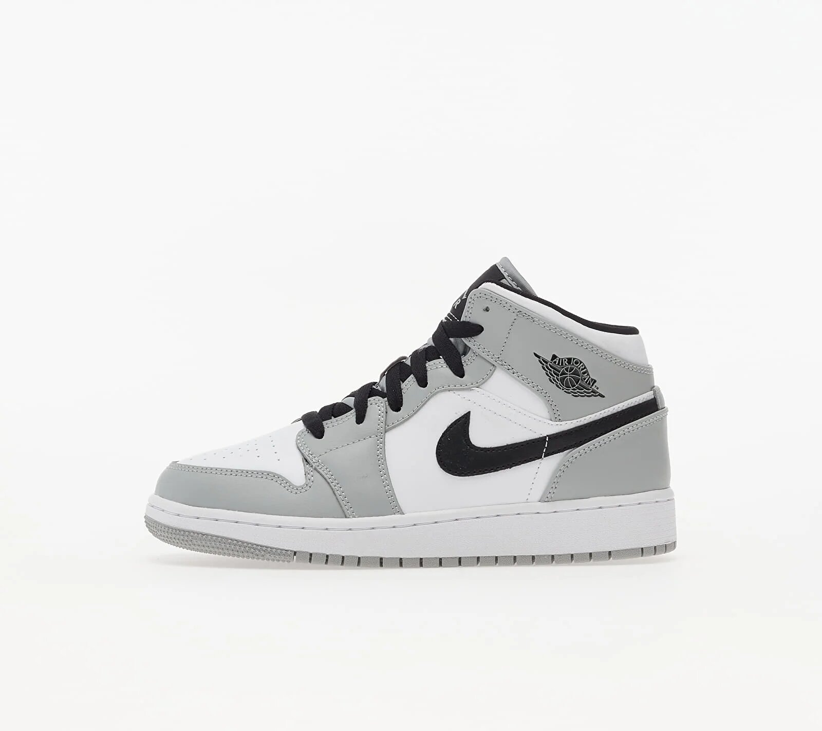 Jordan Сникърси Air 1 Mid (GS) Lt Smoke Grey/ Black-White