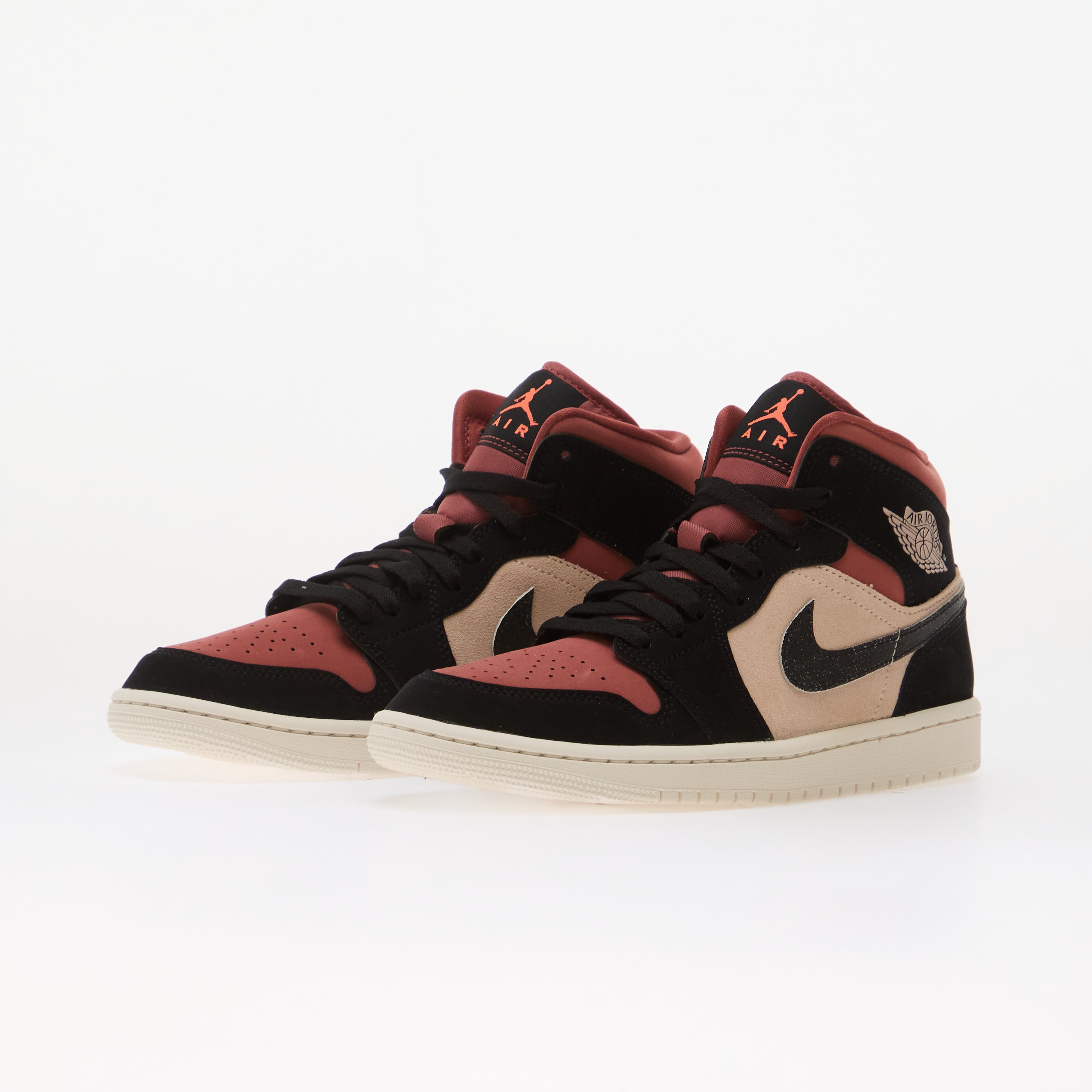 Jordan Сникърси Air 1 Mid Particle Beige/ Black-Canyon Rust-Sail