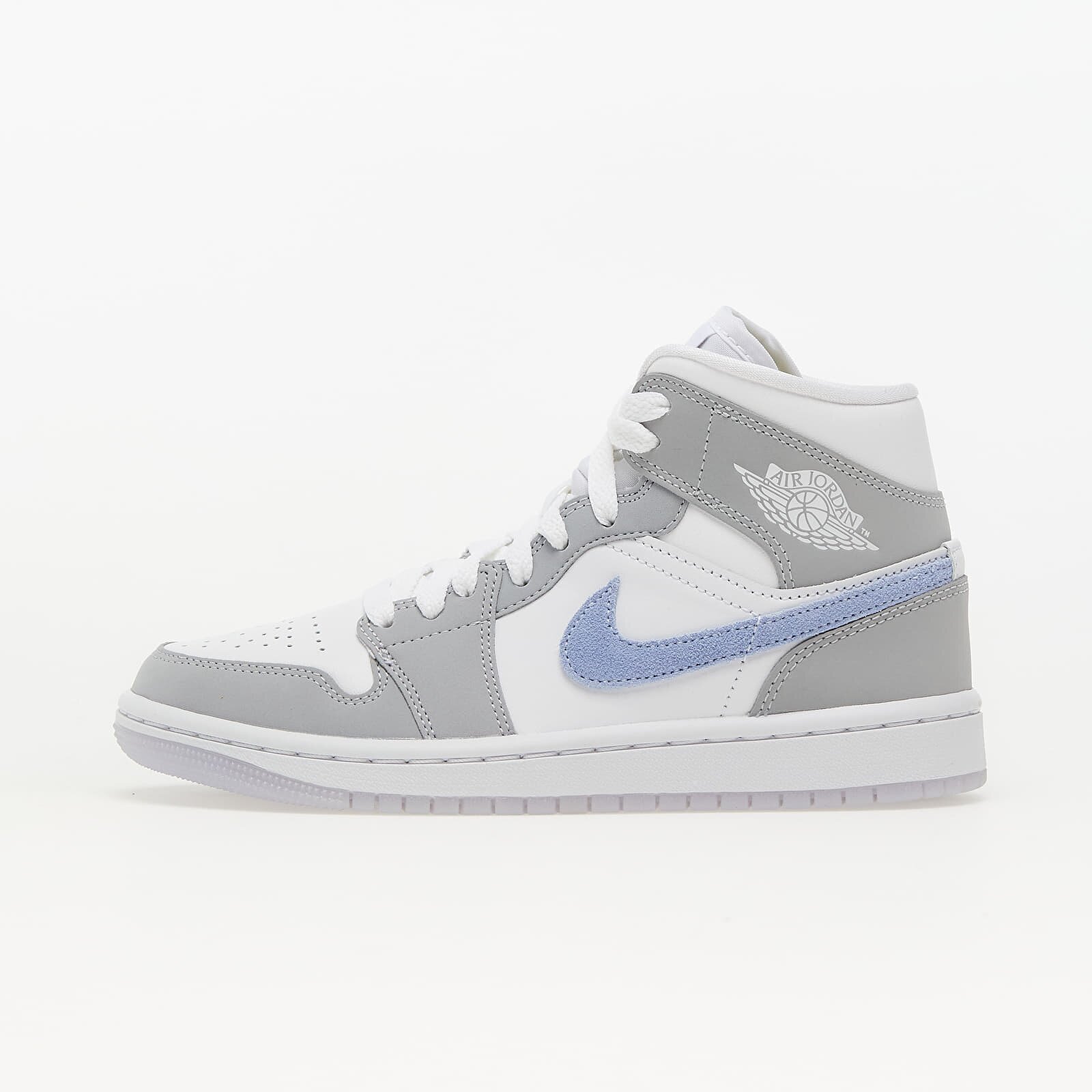 Jordan Сникърси Air 1 Mid White/ Aluminum-Wolf Grey
