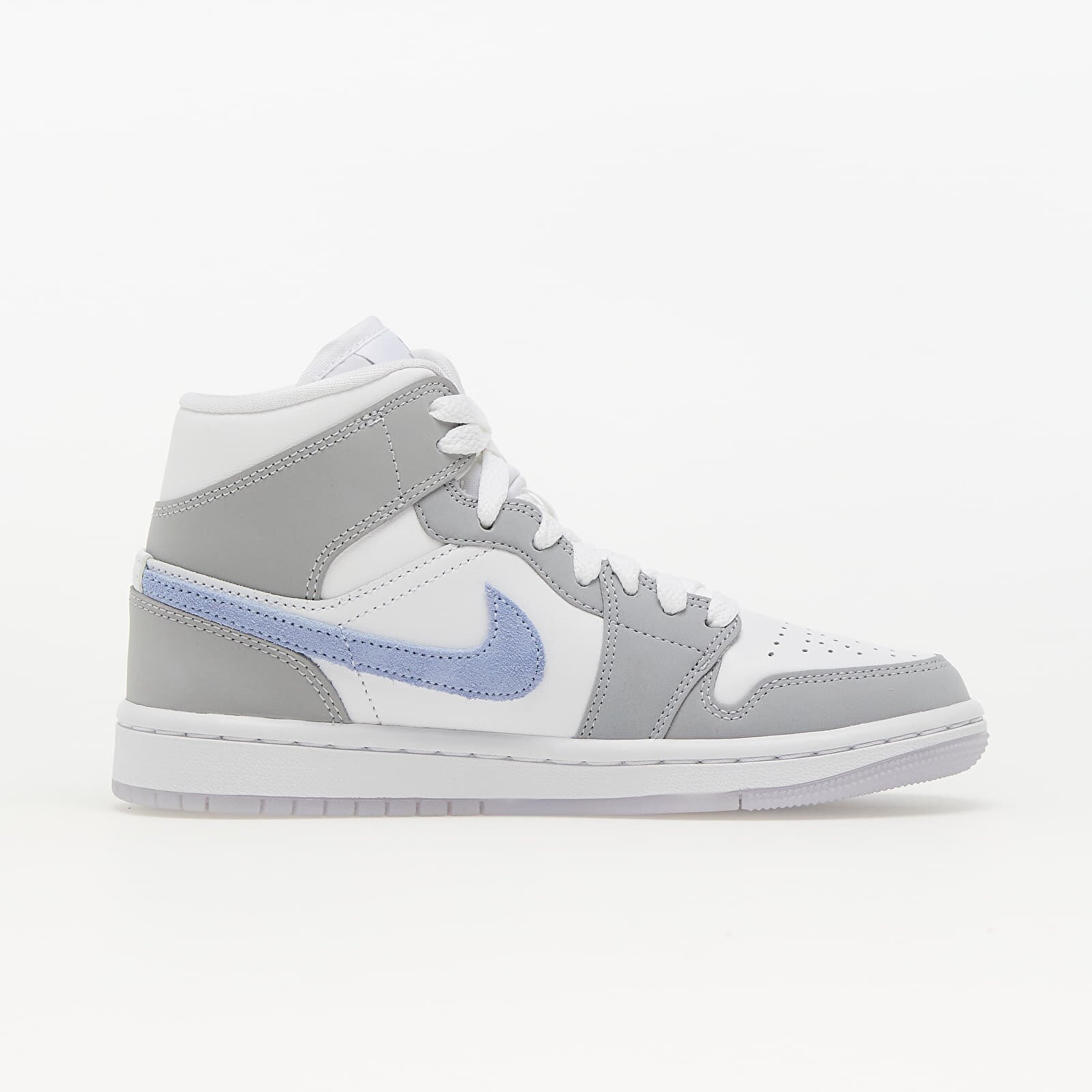Jordan Сникърси Air 1 Mid White/ Aluminum-Wolf Grey