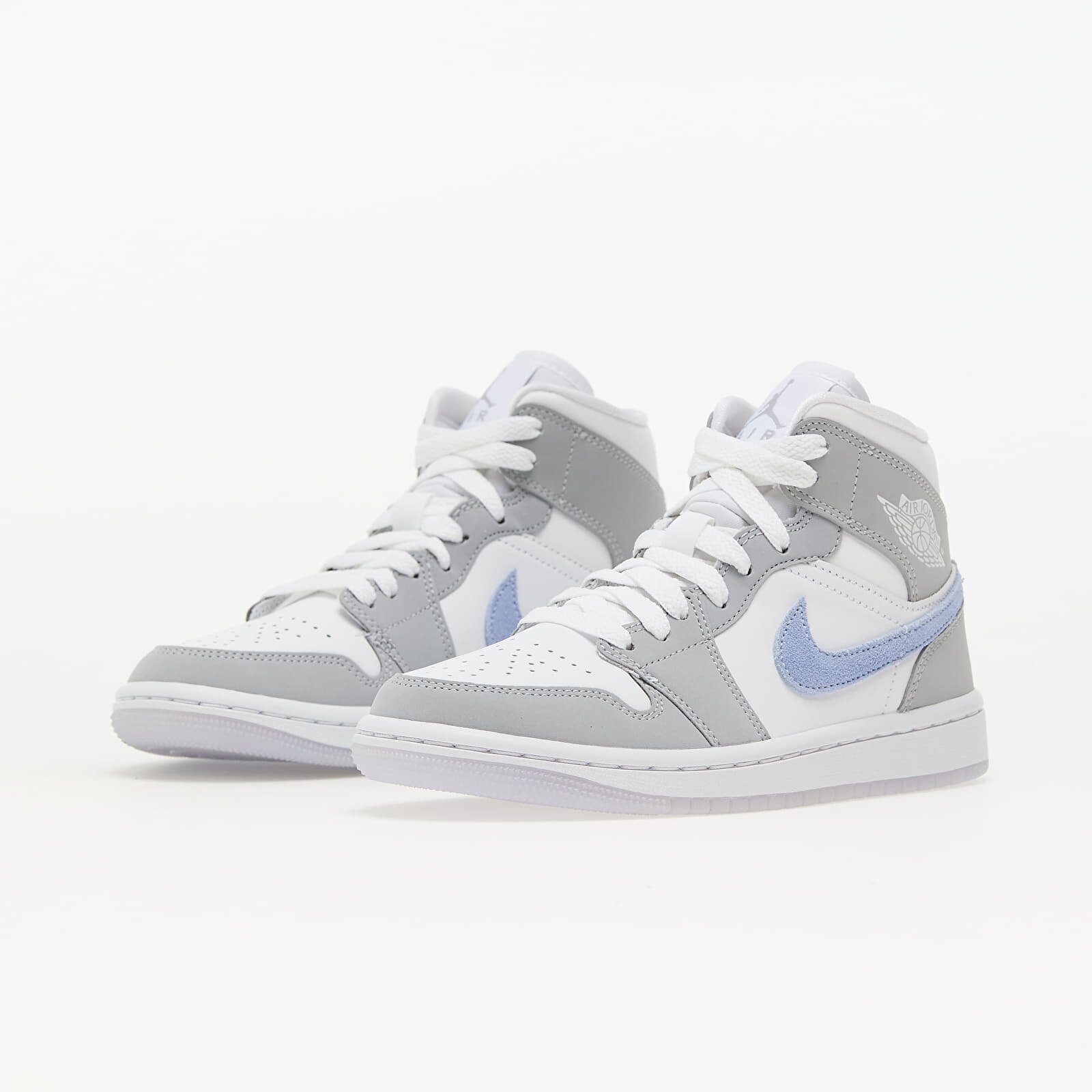 Jordan Сникърси Air 1 Mid White/ Aluminum-Wolf Grey