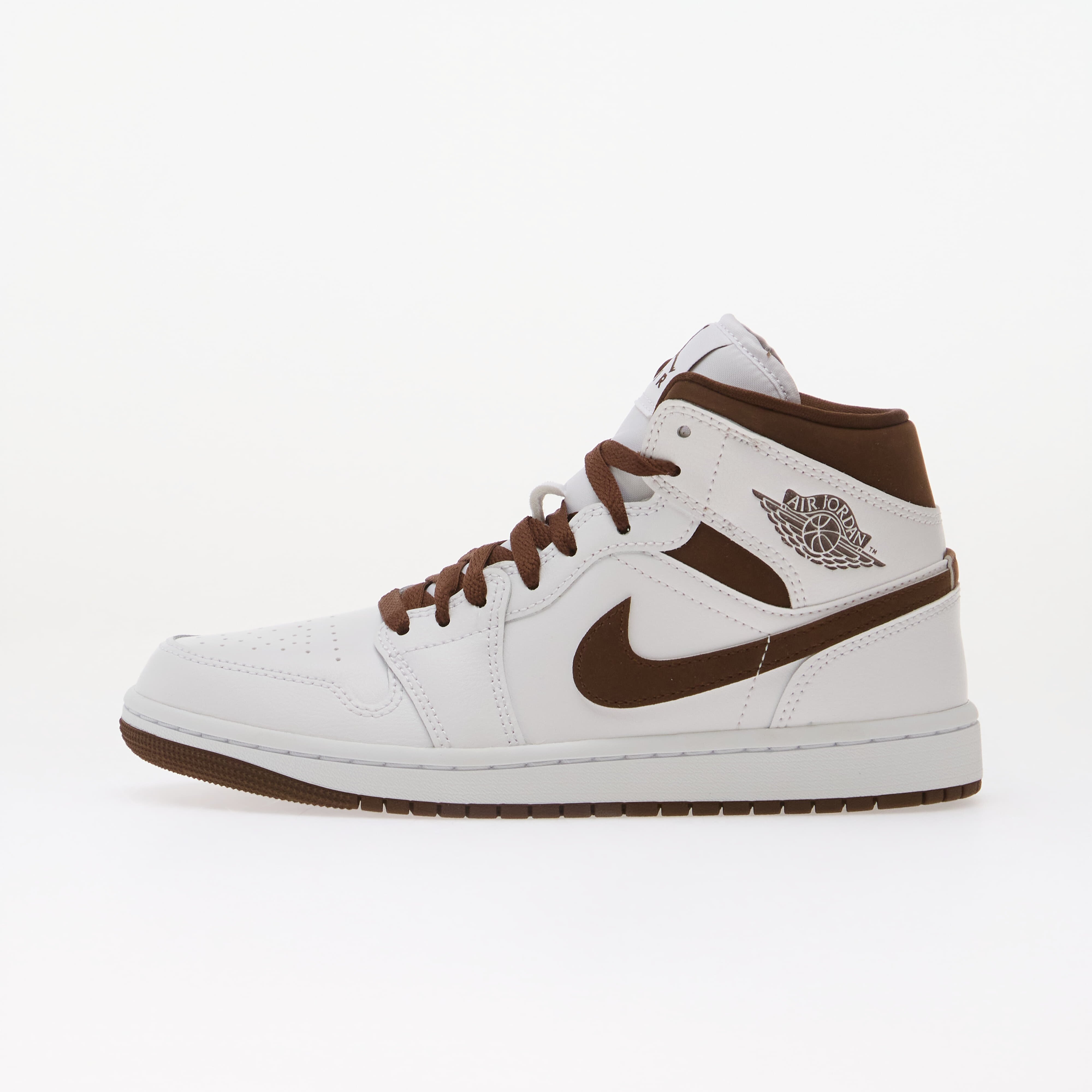 Jordan Сникърси Air 1 Mid White/ Cacao Wow-Cacao Wow
