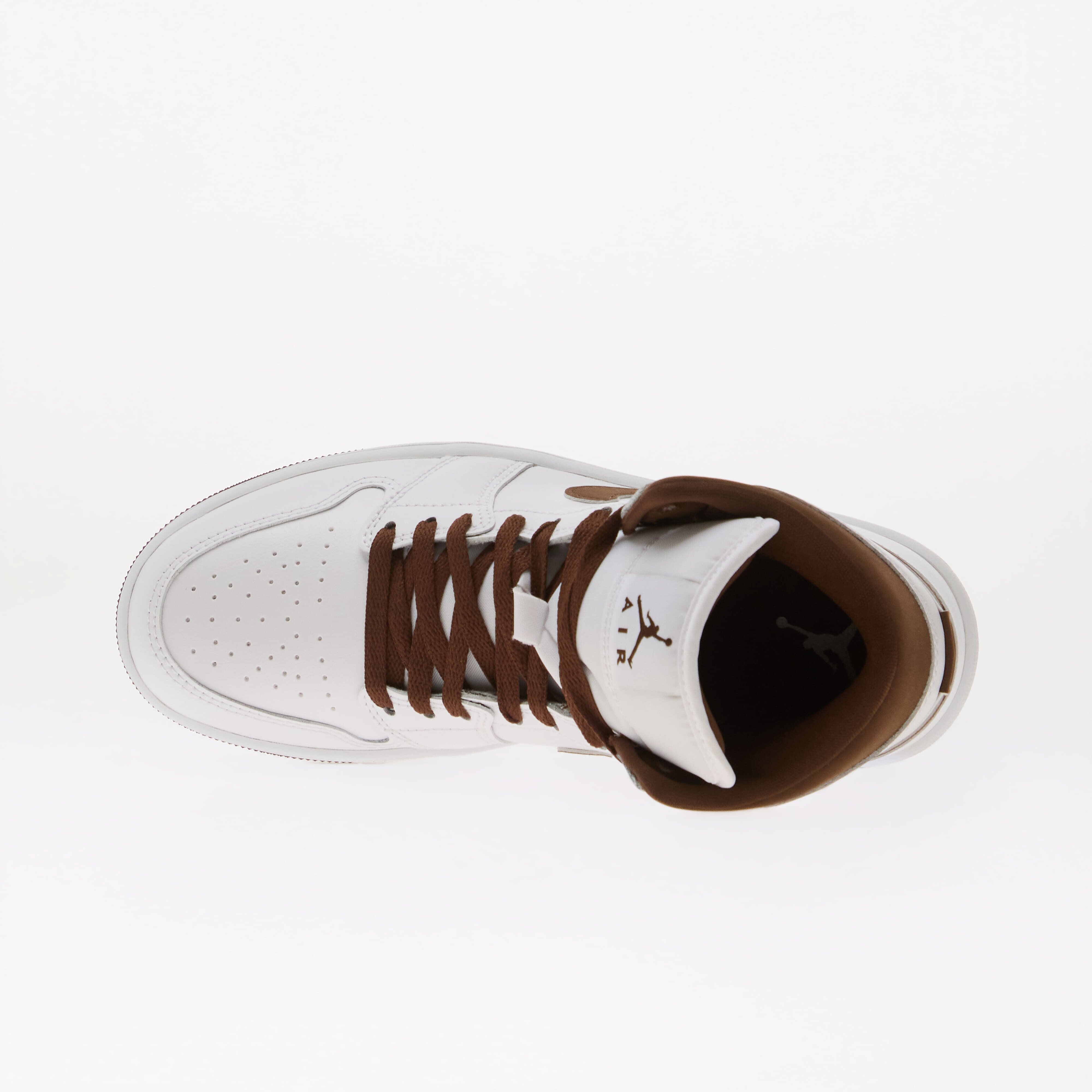 Jordan Сникърси Air 1 Mid White/ Cacao Wow-Cacao Wow