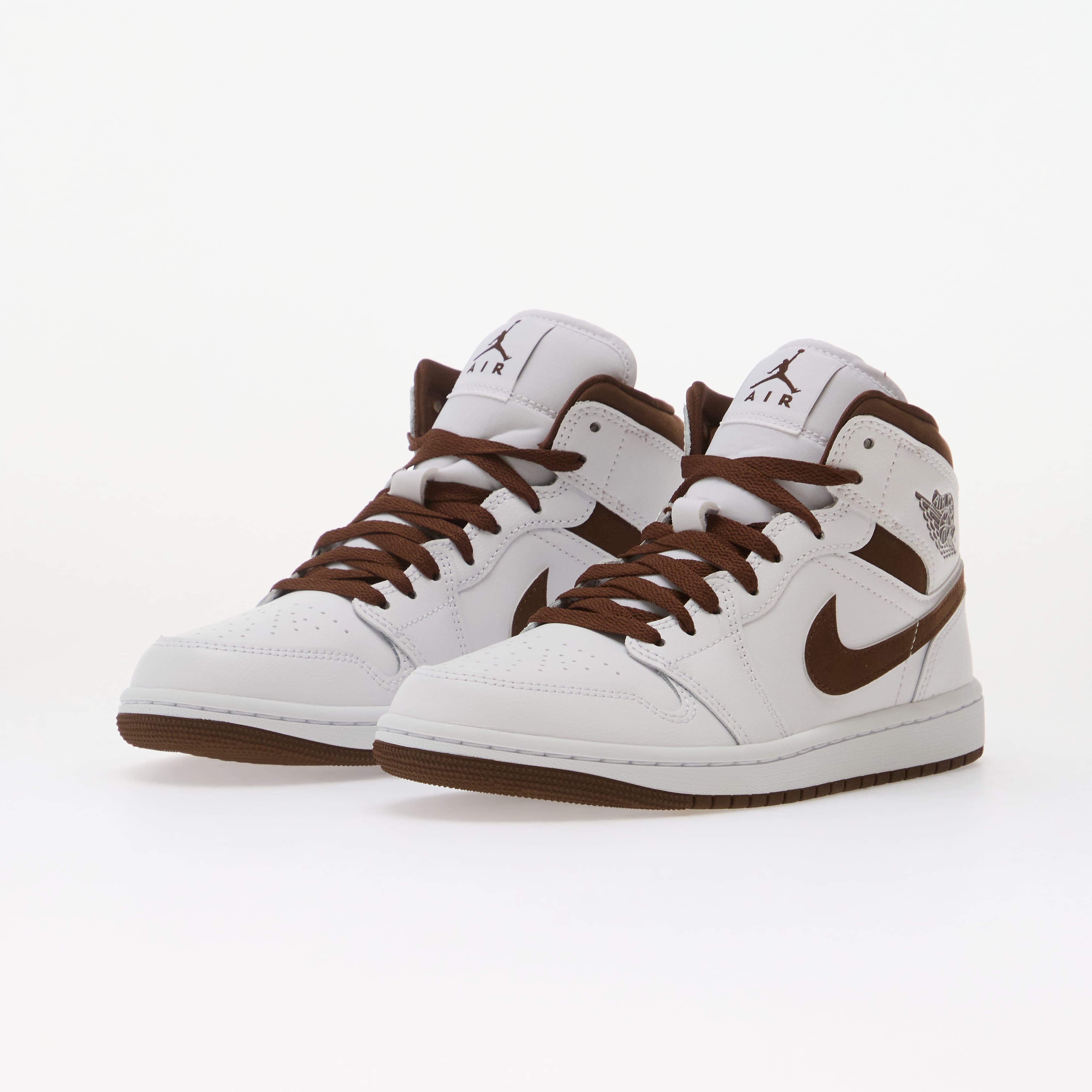 Jordan Сникърси Air 1 Mid White/ Cacao Wow-Cacao Wow