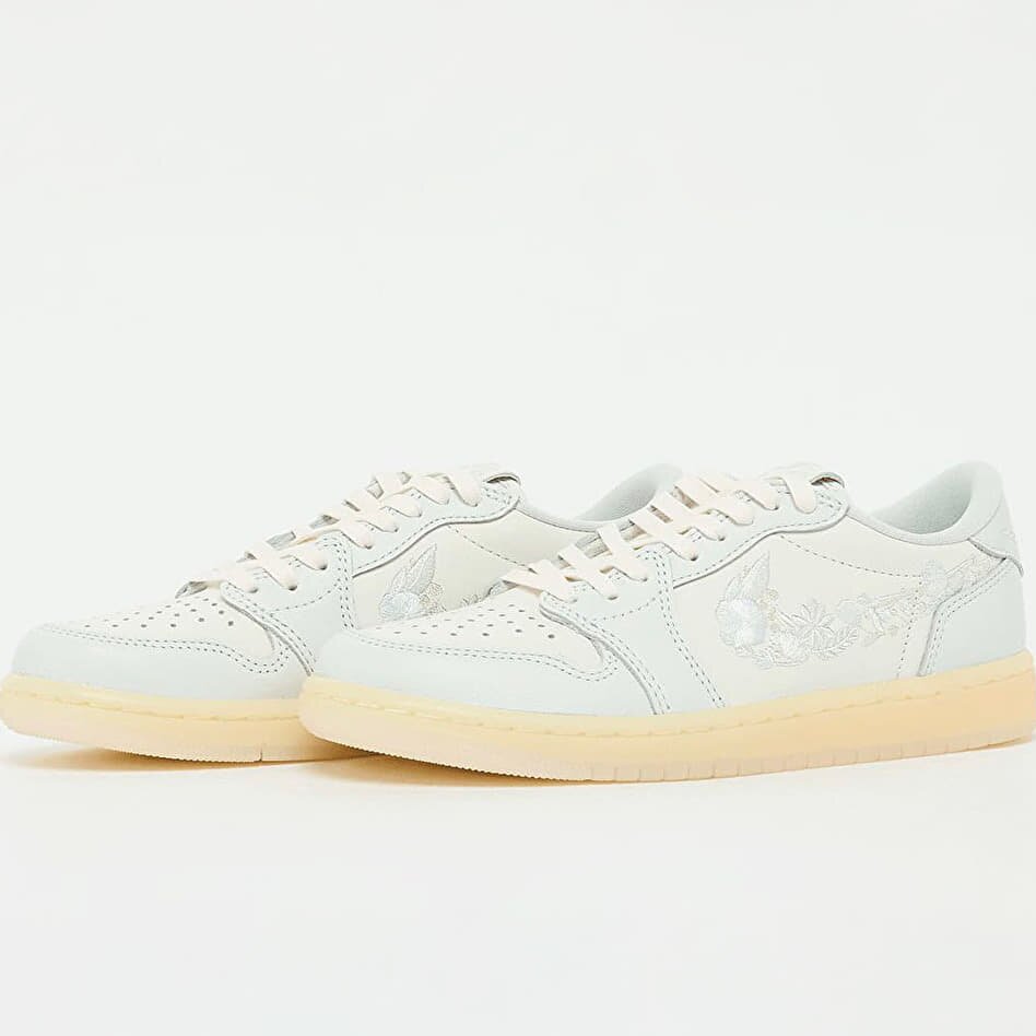 Jordan Сникърси Air 1 Retro Low OG "Floral Swoosh" Sail/ Off White-Coconut Milk