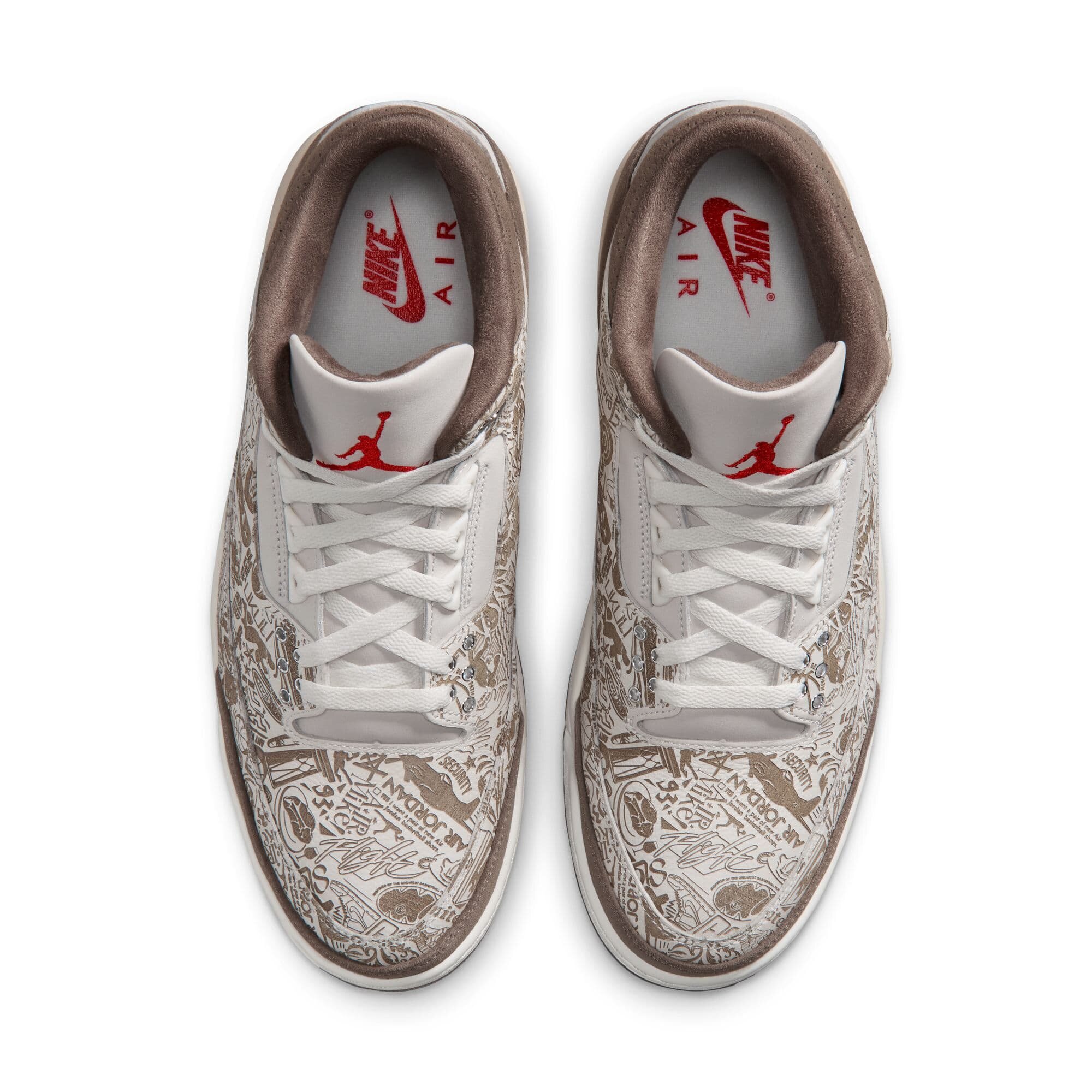 Jordan Сникърси Air 3 Retro "Laser" Phantom/ University Red-Palomino-Sail
