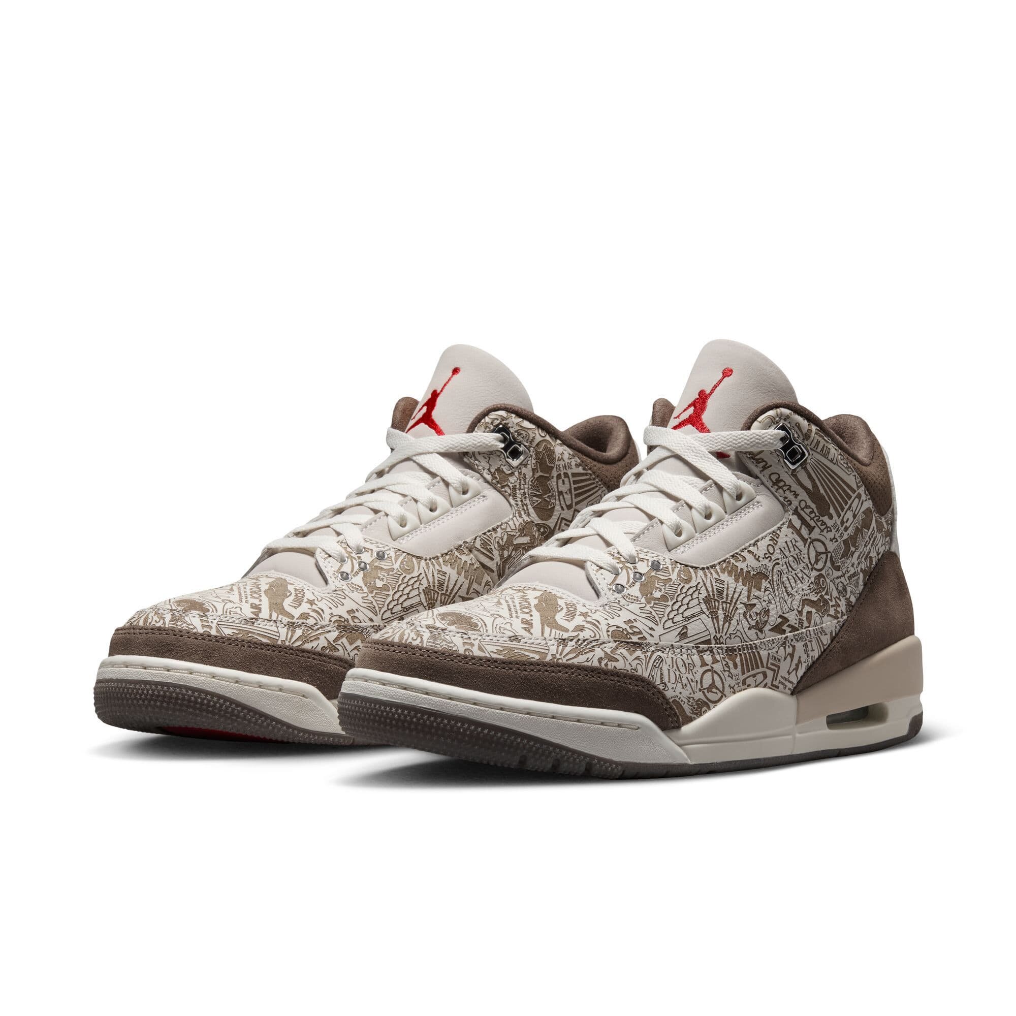 Jordan Сникърси Air 3 Retro "Laser" Phantom/ University Red-Palomino-Sail