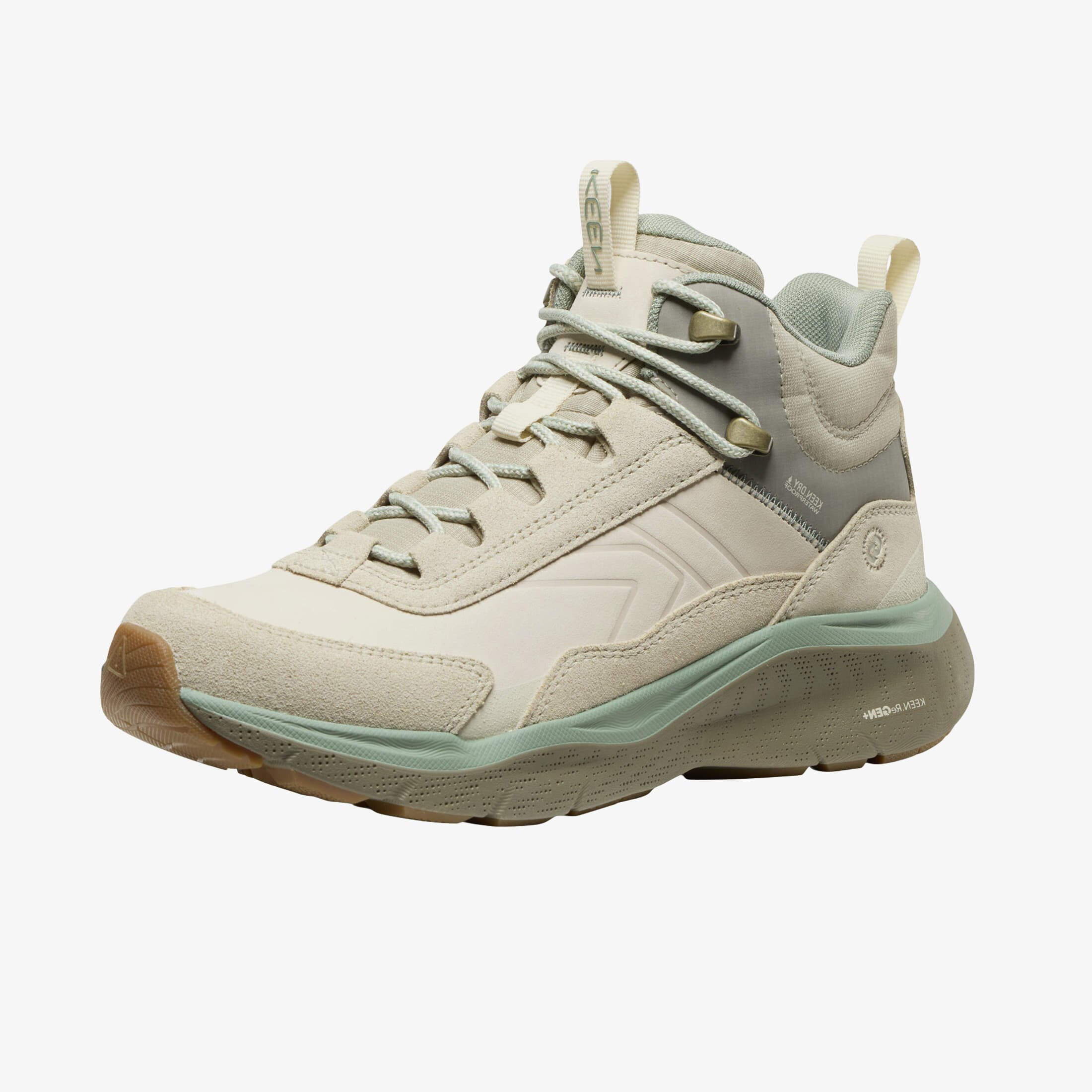 Keen Сникърси Leiki Leather Mid Wp Women Birch/ Lily Pad
