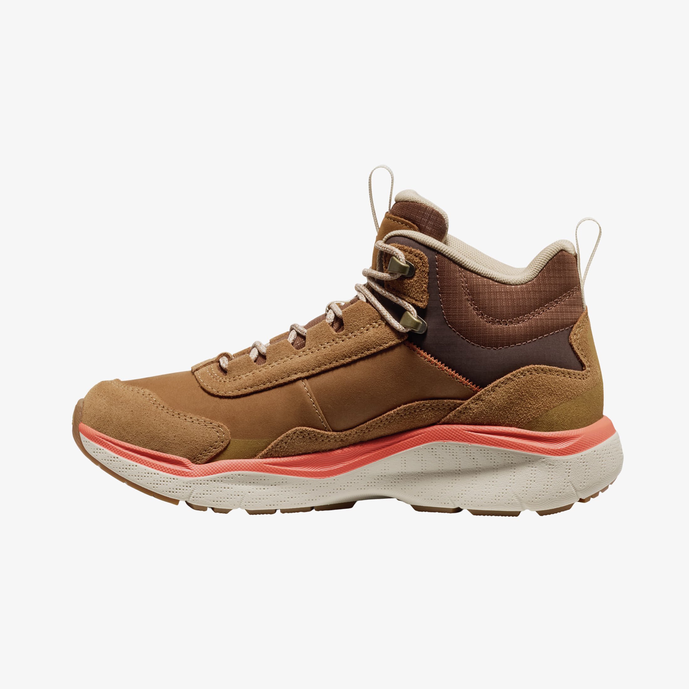 Keen Сникърси Leiki Leather Mid Wp Women Chipmunk/ Birch