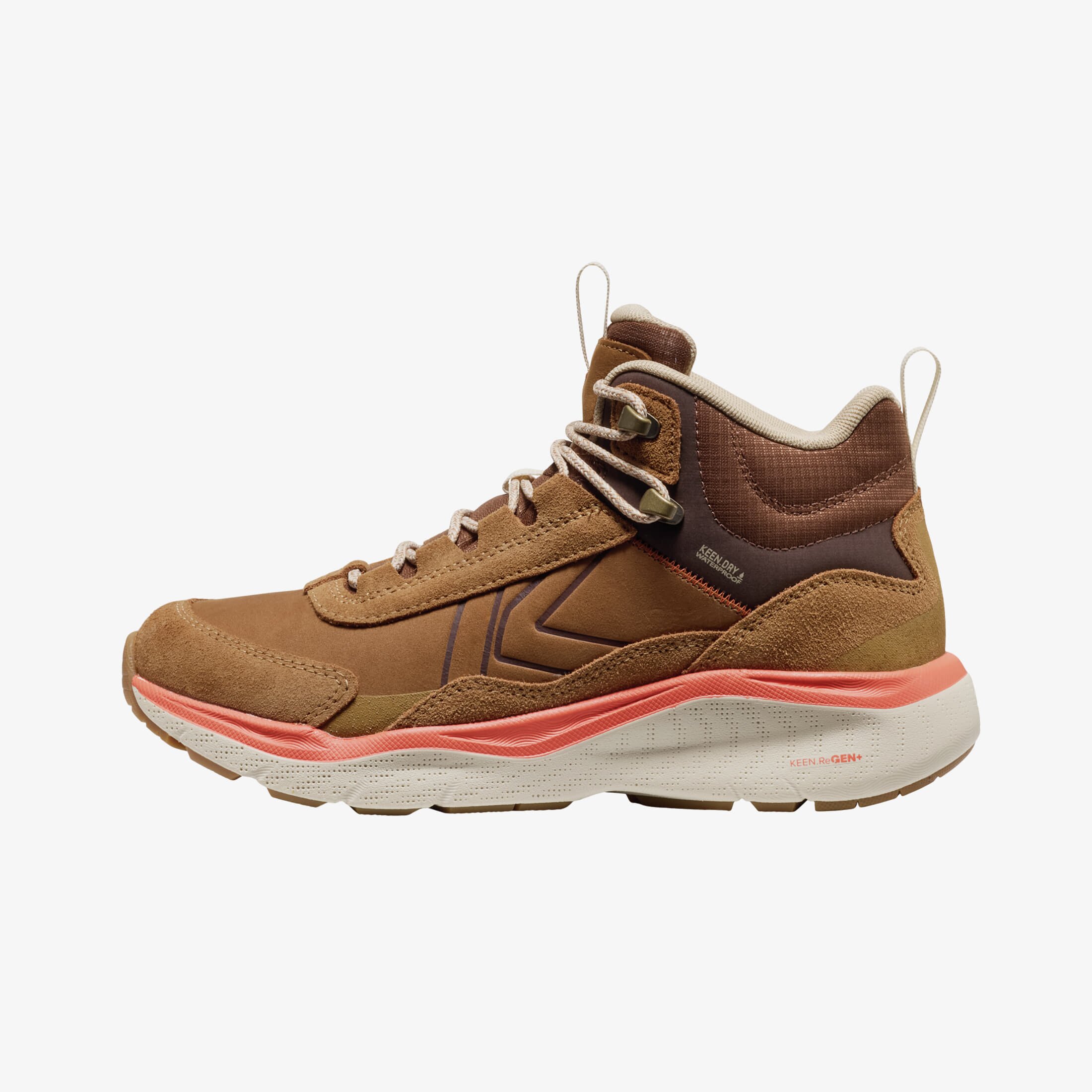 Keen Сникърси Leiki Leather Mid Wp Women Chipmunk/ Birch