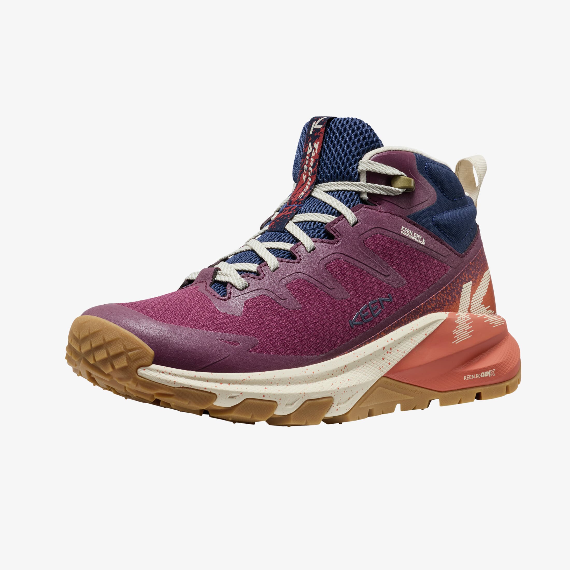 Keen Сникърси Targhee Apex Mid Wp Women Fig/ Burnt Brick