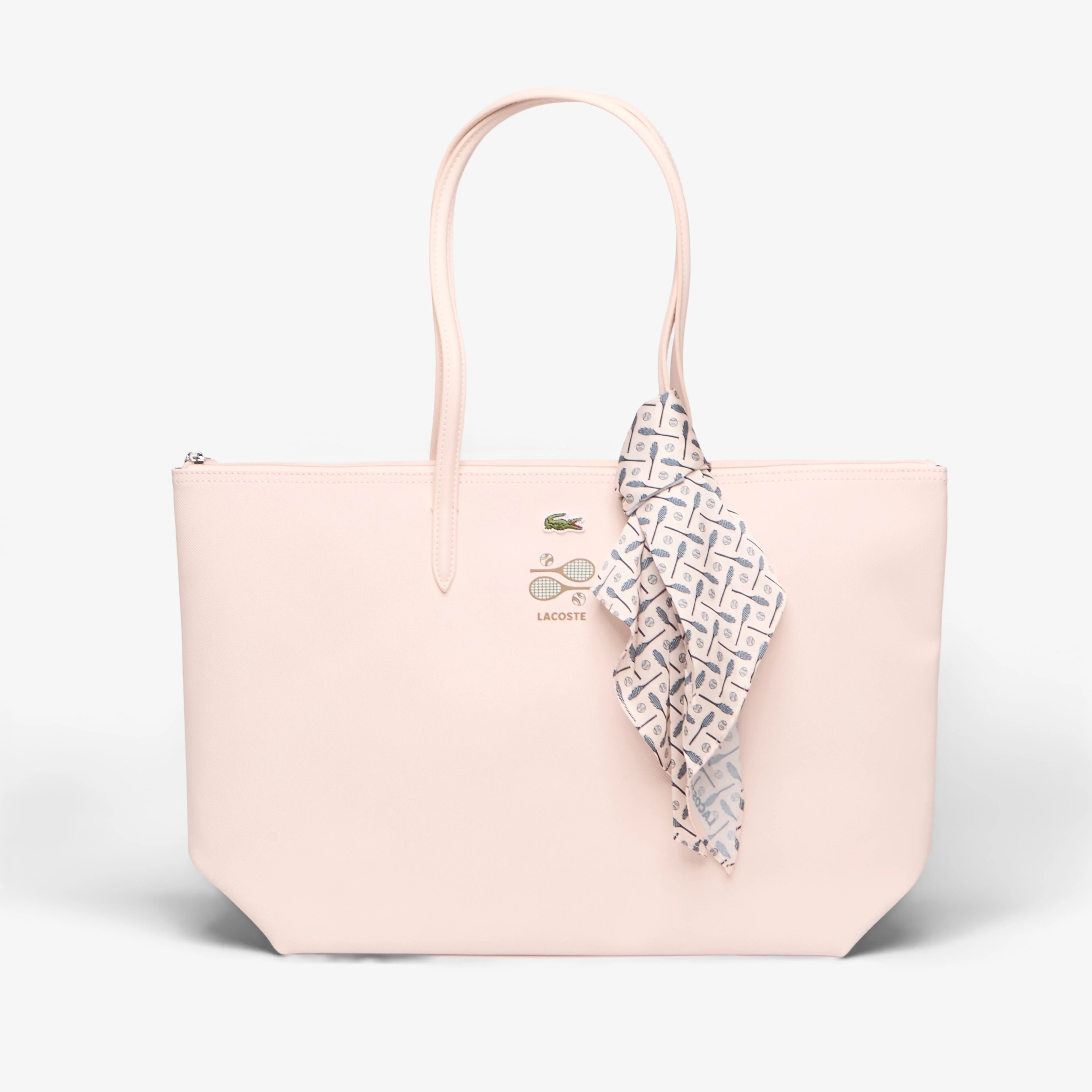 Lacoste Чанта Shopping Bag White/Eclipse Blue-Grape