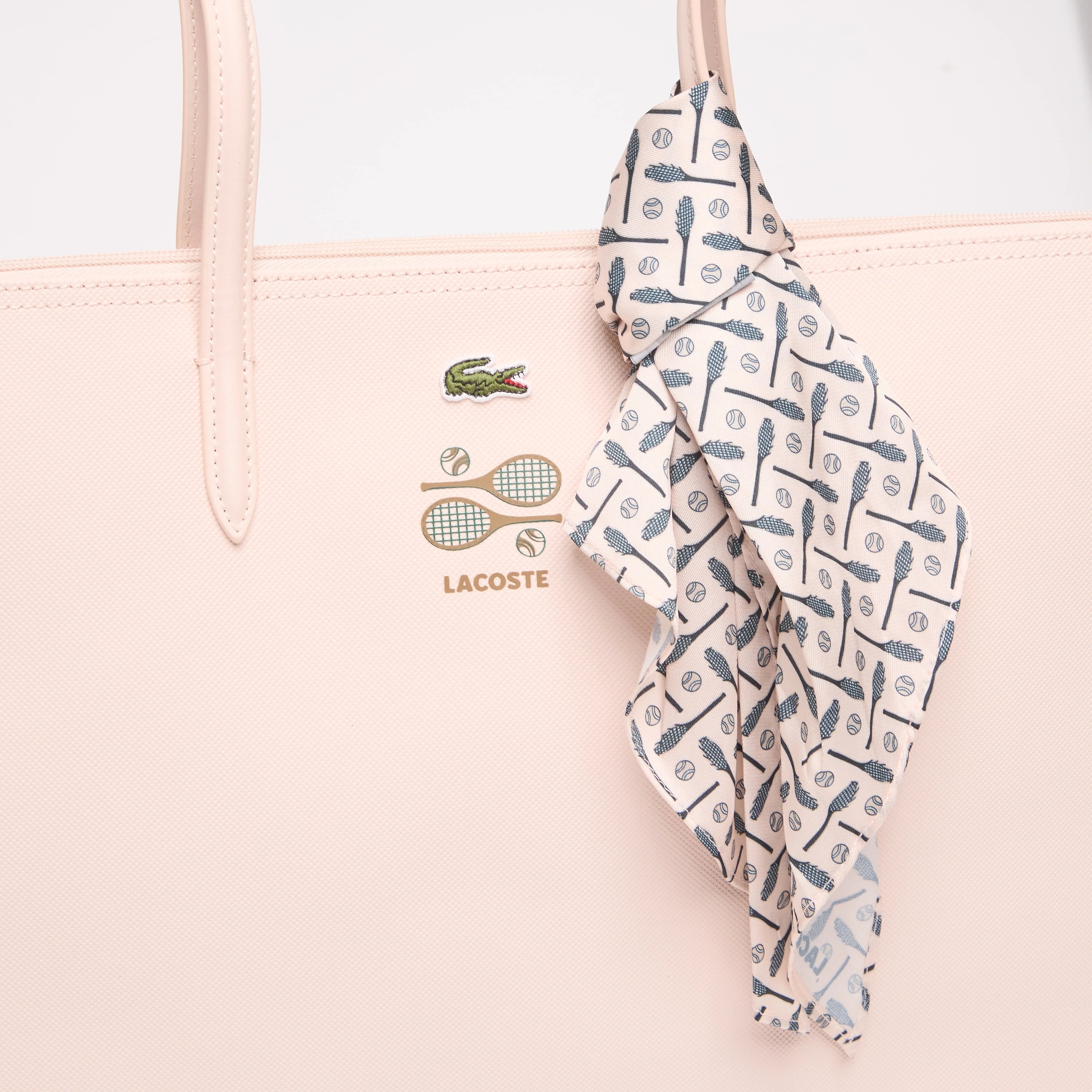 Lacoste Чанта Shopping Bag White/Eclipse Blue-Grape