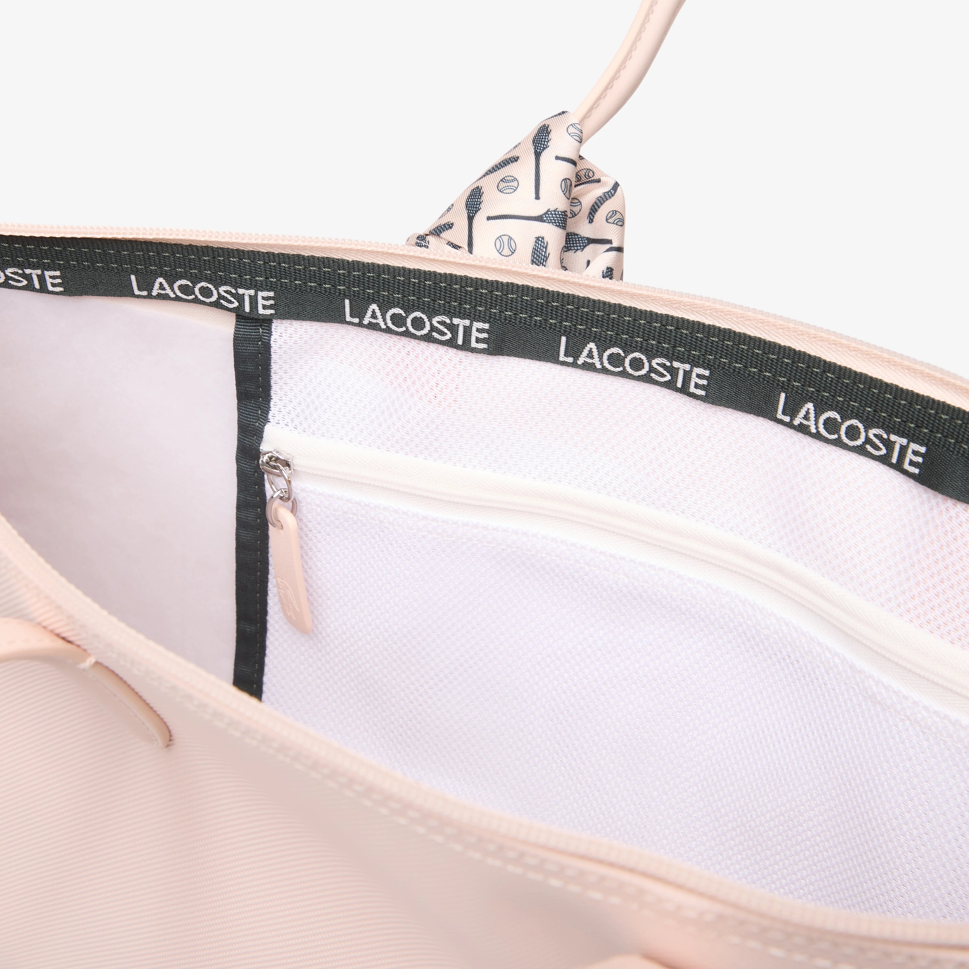 Lacoste Чанта Shopping Bag White/Eclipse Blue-Grape