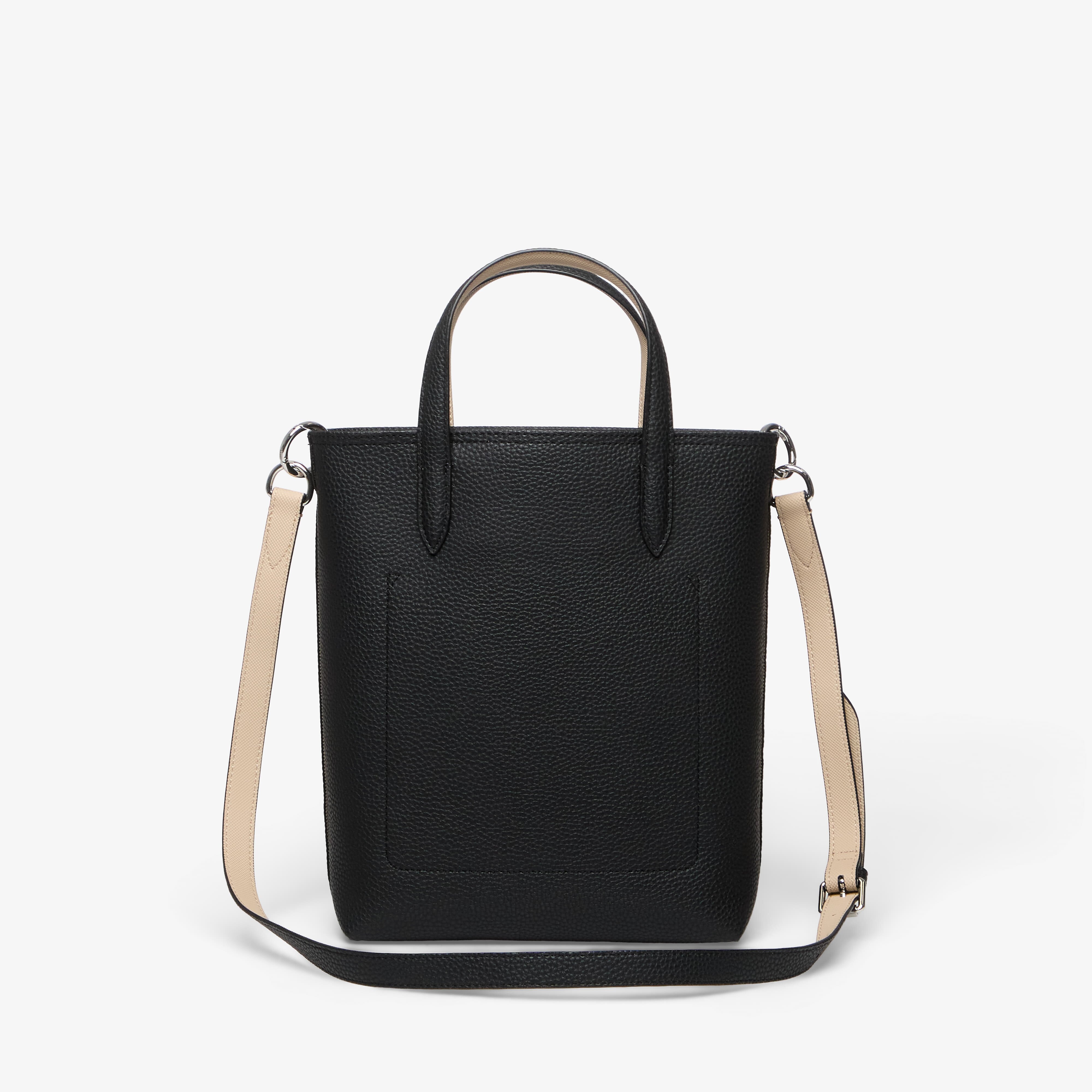 Lacoste Чанта Zipped Verti Shopping Bag Noir Krema