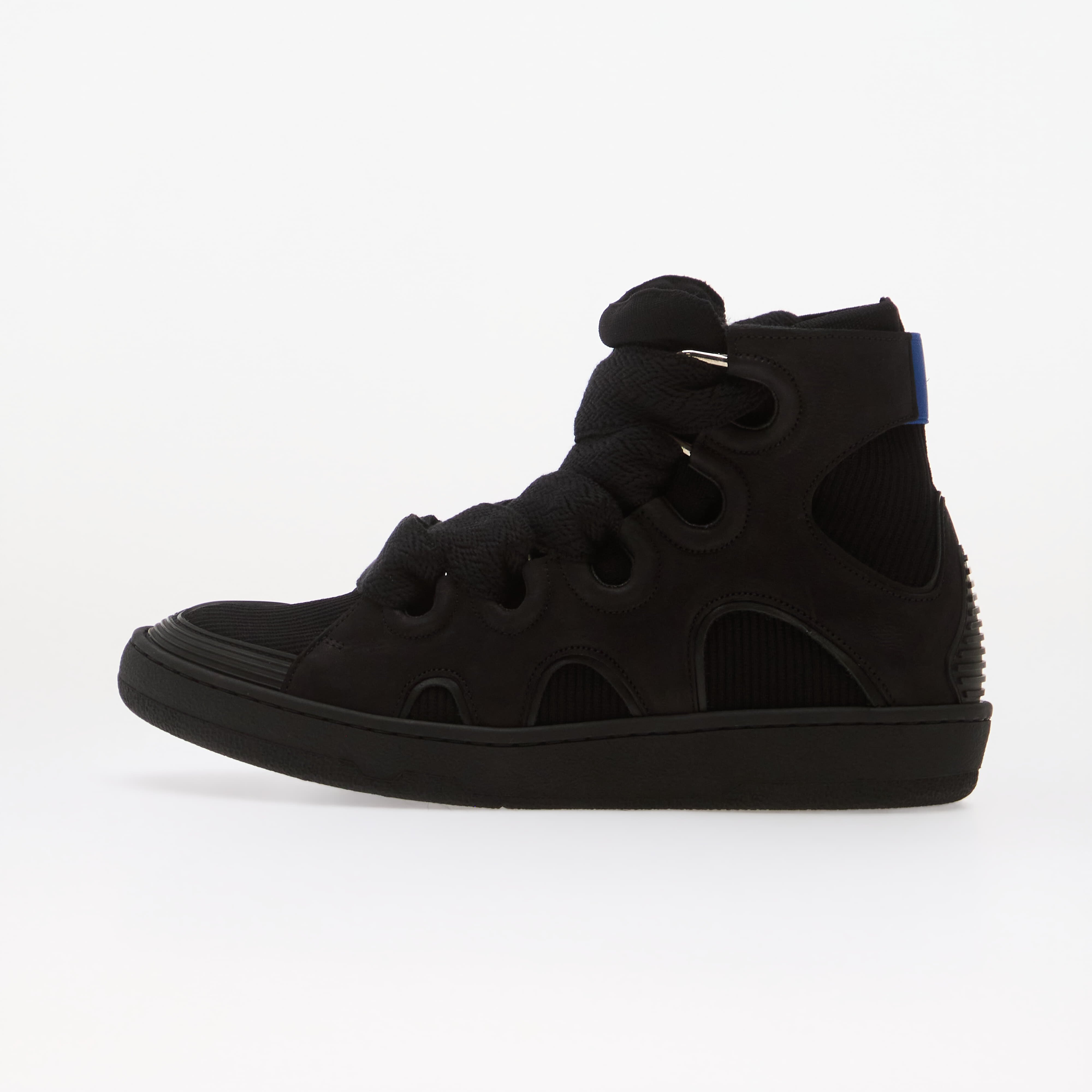 Lanvin Сникърси High Knitted Curb Sneakers Black