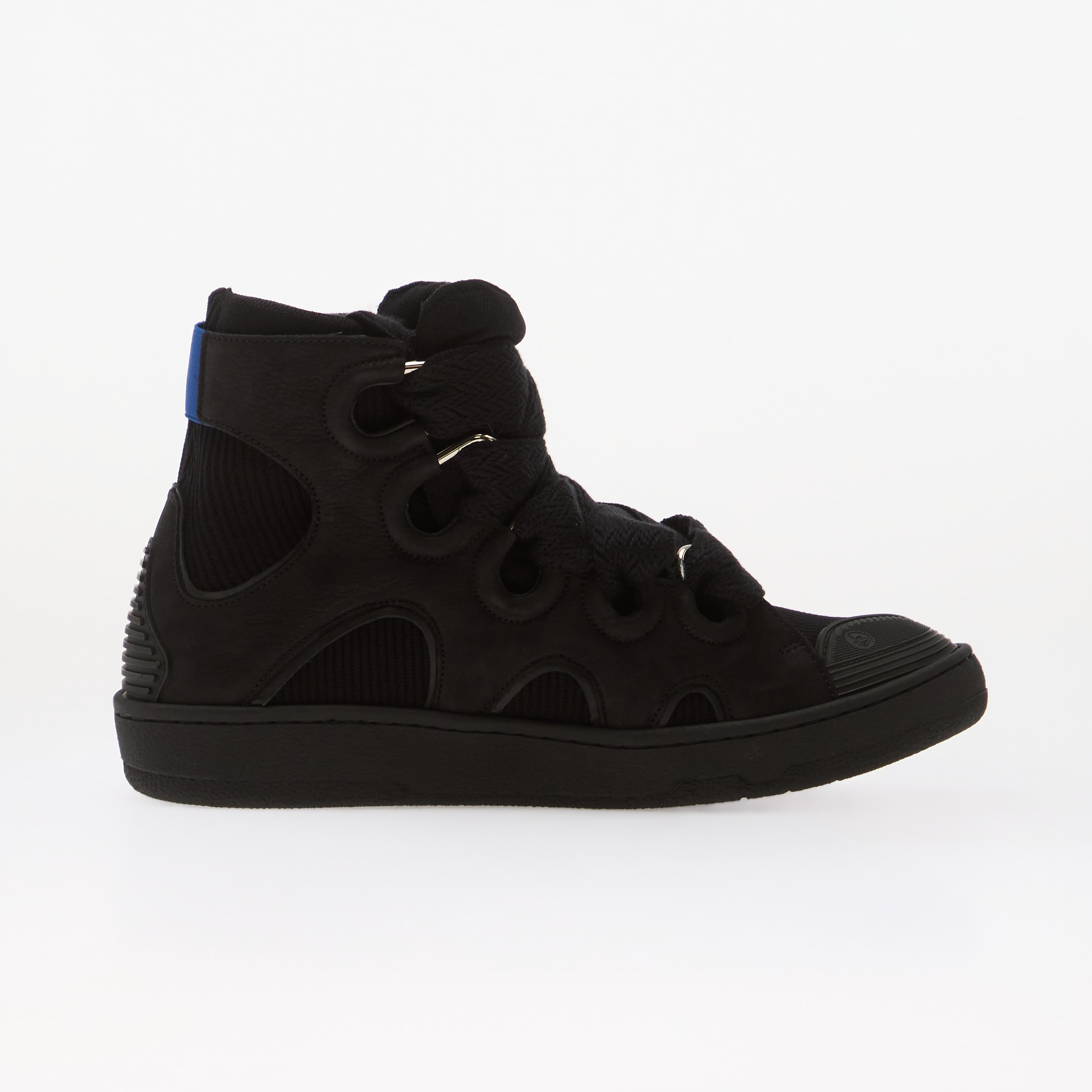 Lanvin Сникърси High Knitted Curb Sneakers Black