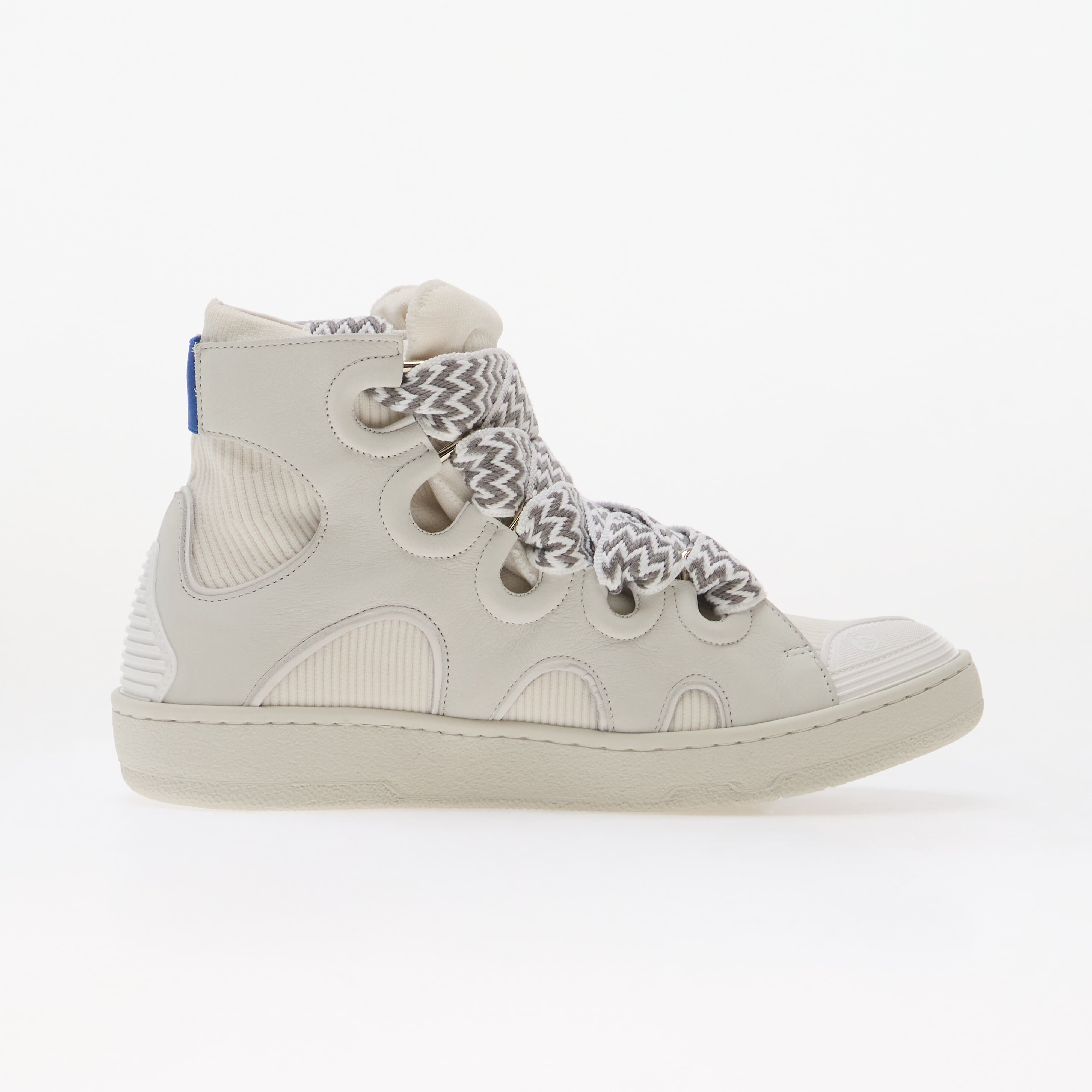 Lanvin Сникърси High Knitted Curb Sneakers White