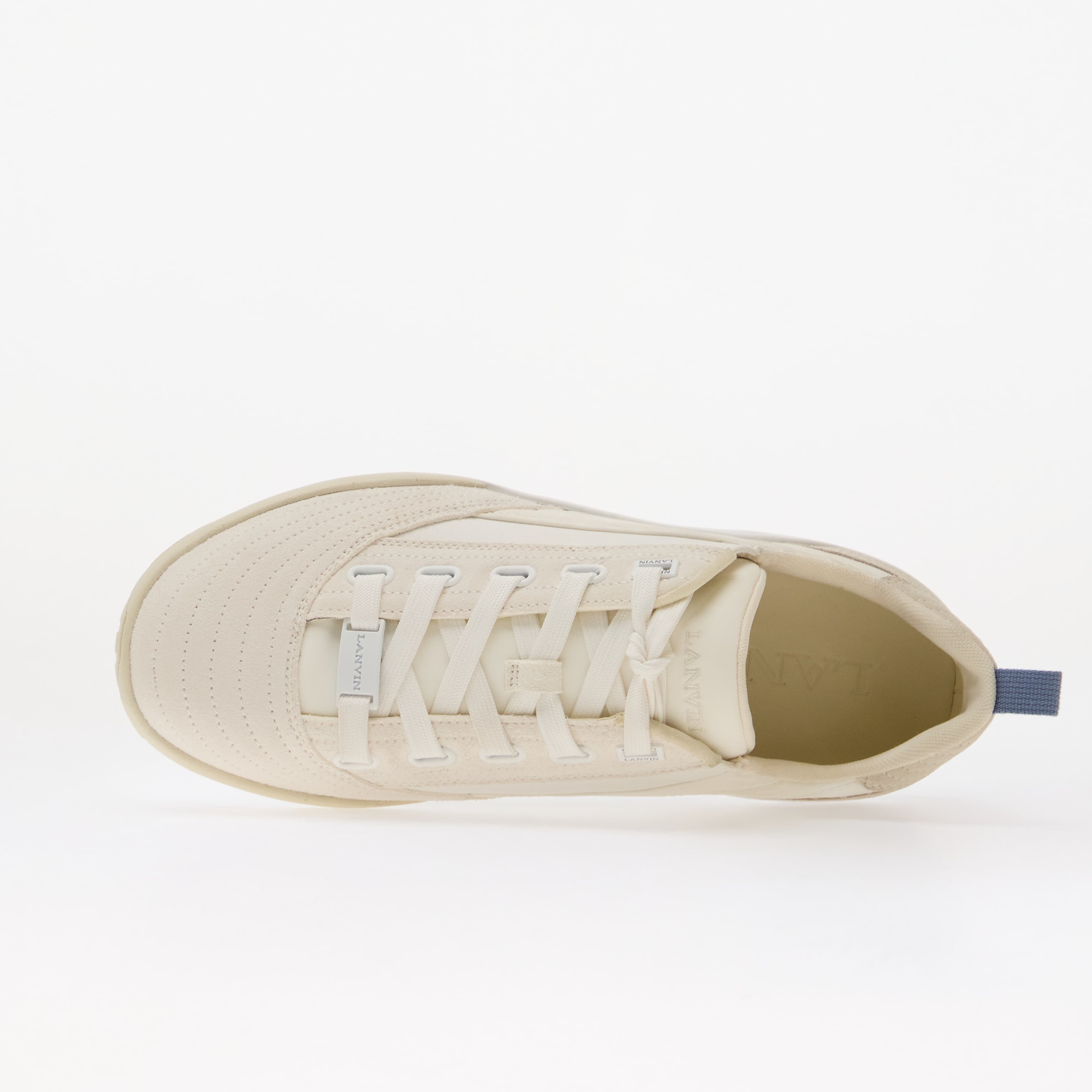 Lanvin Сникърси New Soccer Lace Up Leather Beige