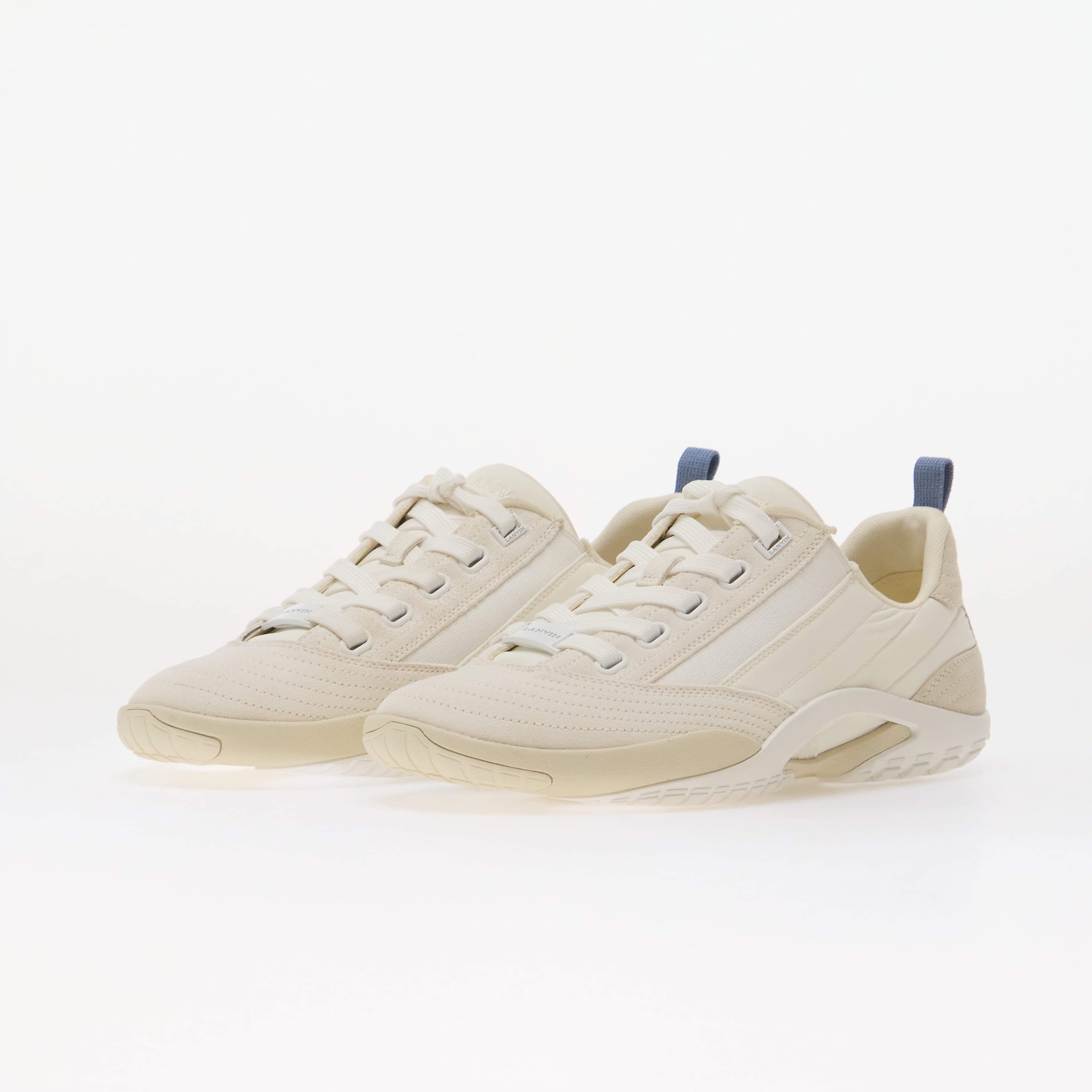 Lanvin Сникърси New Soccer Lace Up Leather Beige